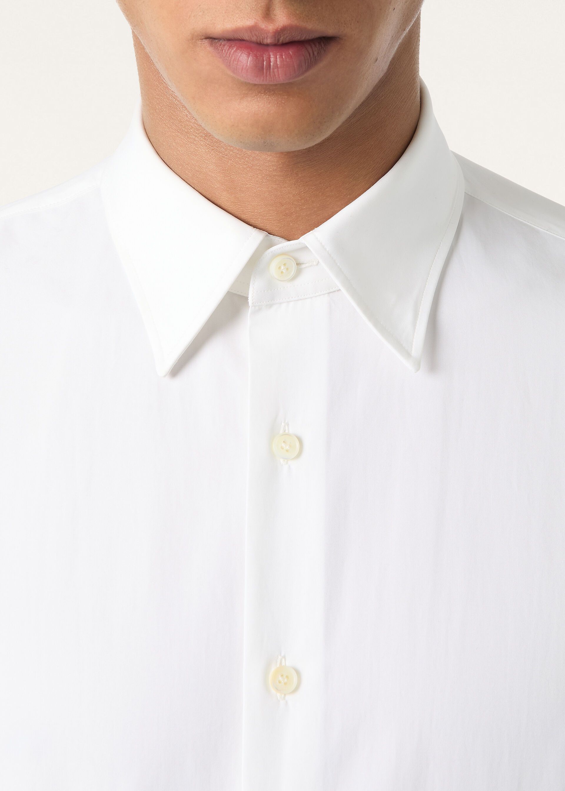 Loro Piana os11x0326 FAR0207 Filippo Shirt in Optical White Size US L / EU 52-54 / 3 - 3 Thumbnail