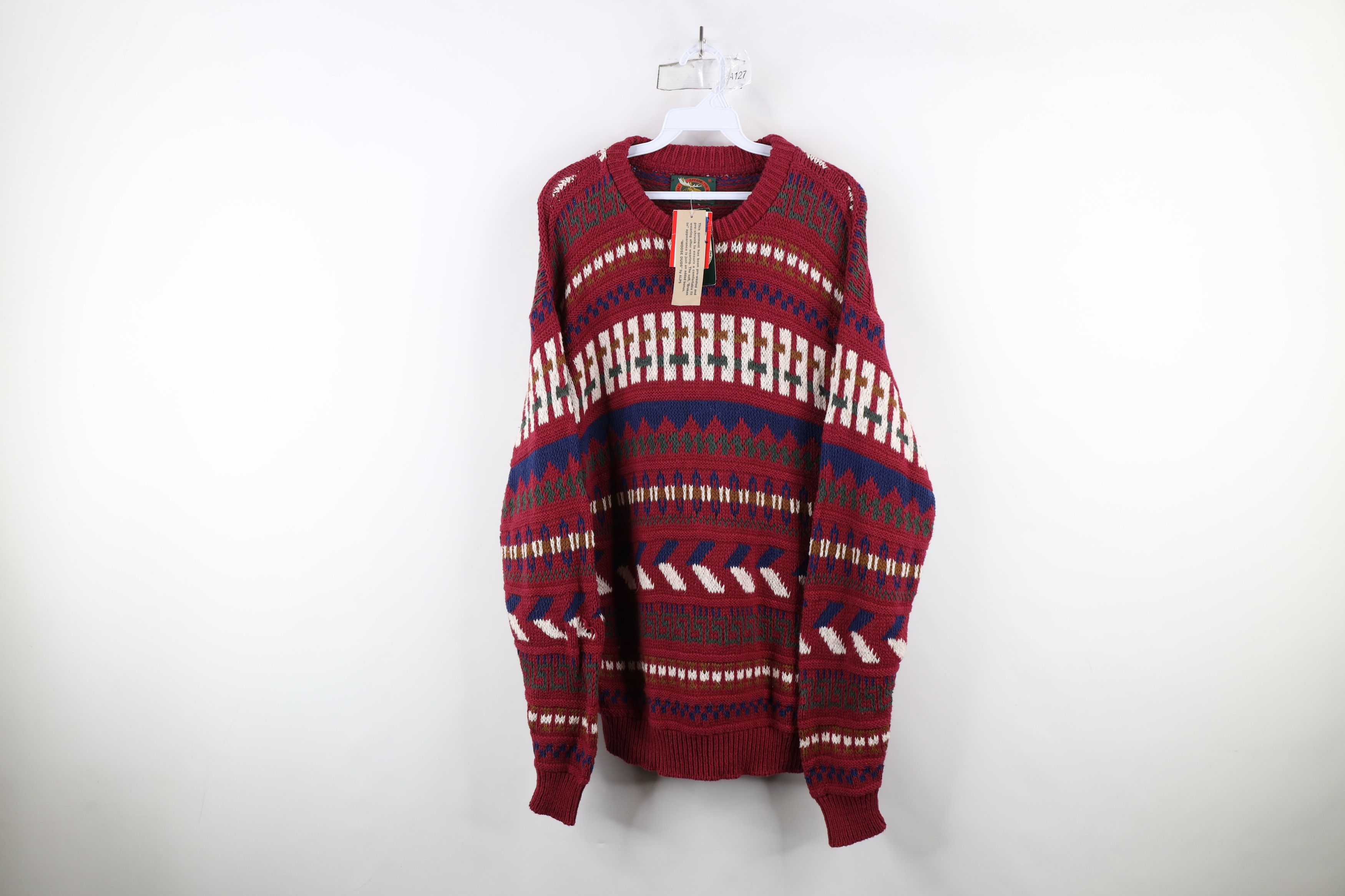 Vintage Deadstock Vintage 90s Streetwear Fair Isle Knit Sweater USA Size US M / EU 48-50 / 2 - 1 Thumbnail