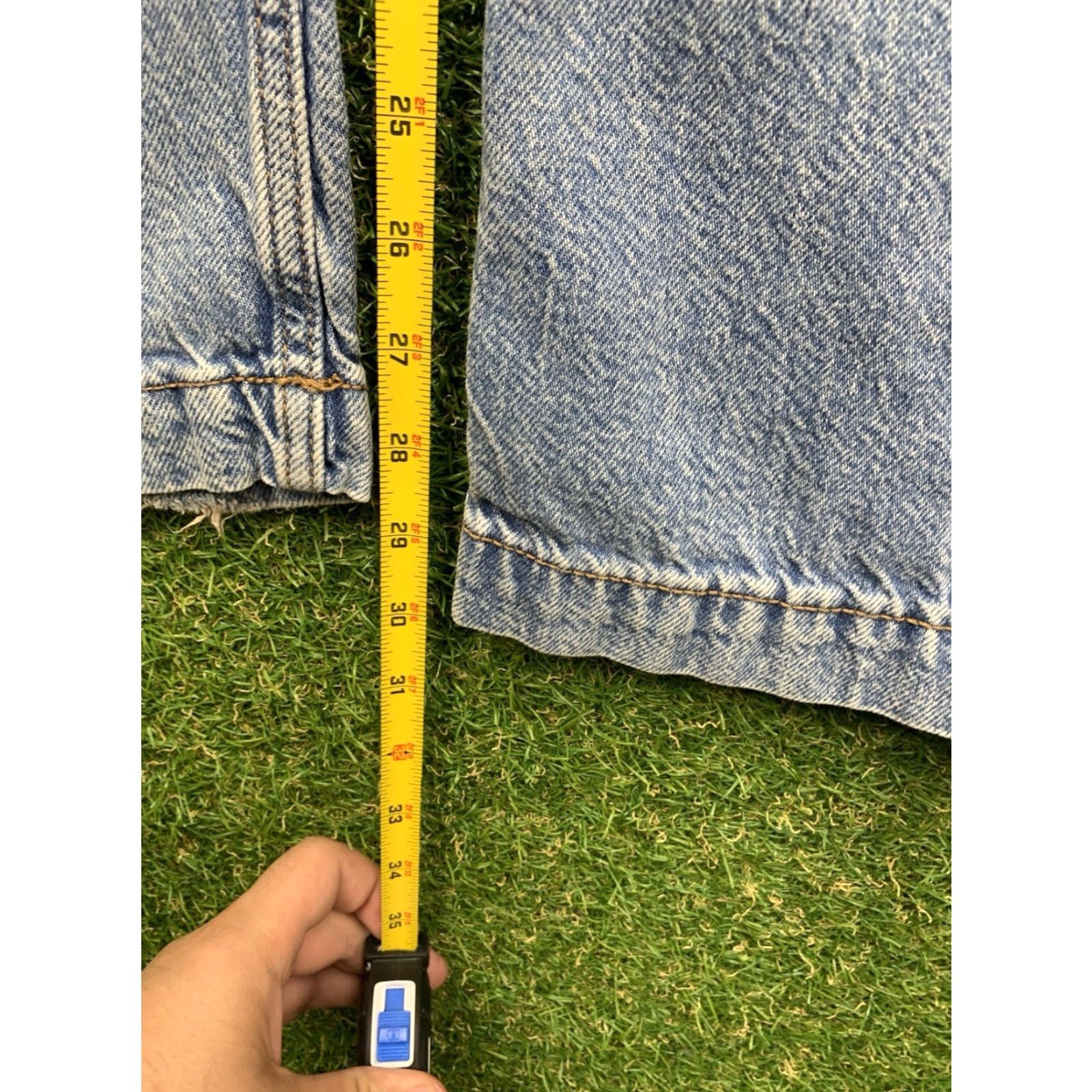 Vintage Aéropostale Jeans Womens 0 High Rise Wide-Leg Cargo Light Wash Blue 90s Grunge Indie Regular Womens Jeans Size 25" / US 0 / IT 36 - 4 Thumbnail