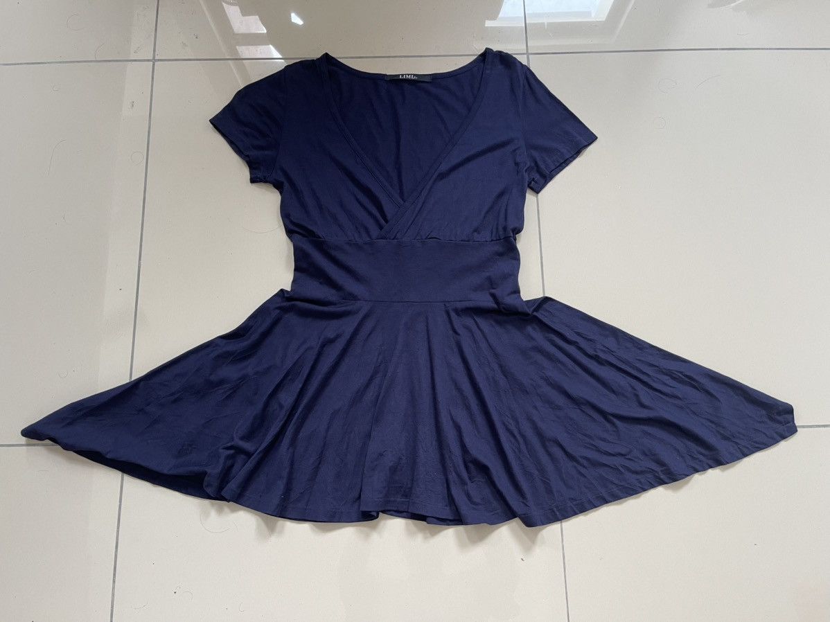 Limi Feu Rare Vintage LIMI FEU Yohji Yamamoto Navy Blue Mini Dress Size S / US 4 / IT 40 - 9 Thumbnail