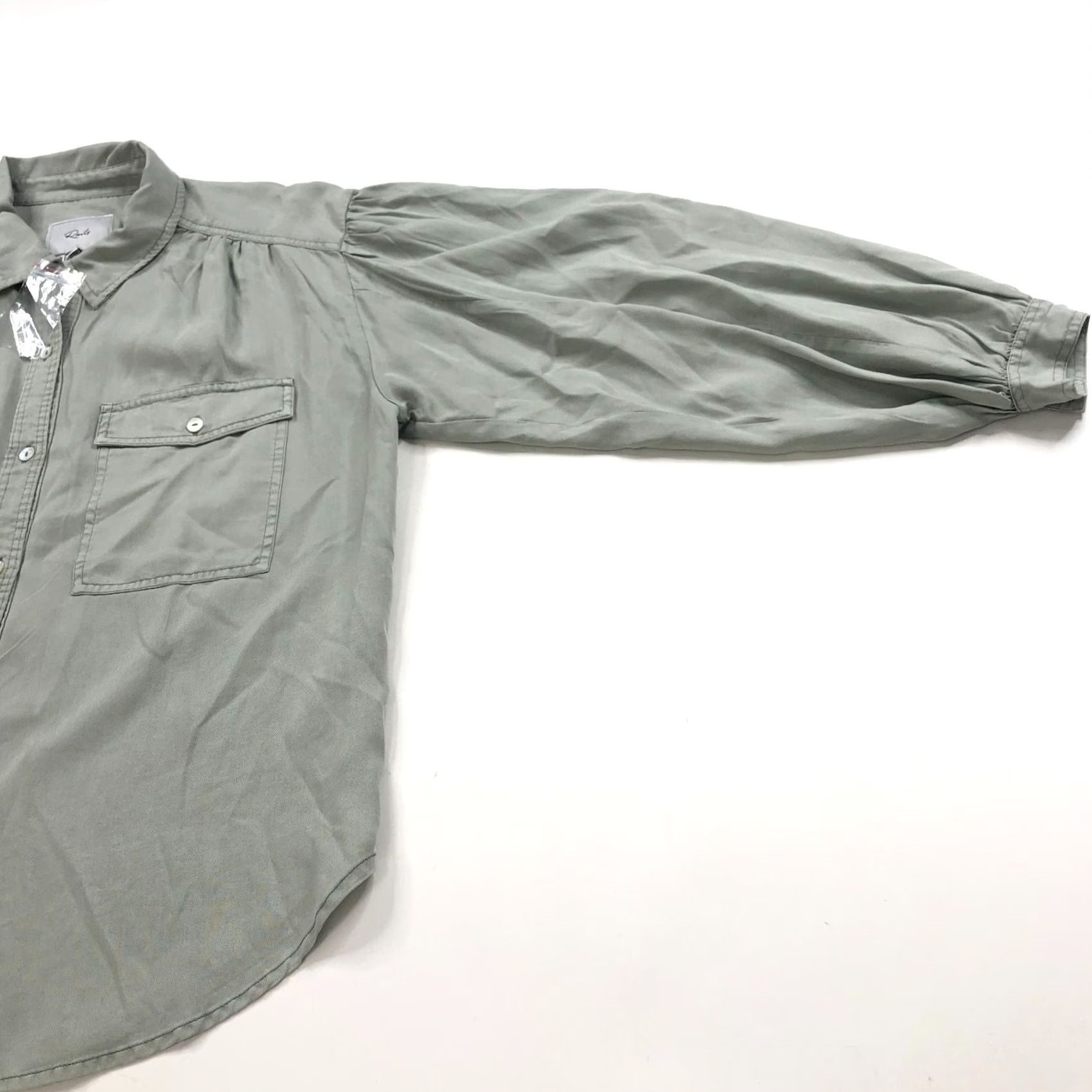 Rails Rails Soren Sage Denim Shirt Large NEW 100% Tencel Button Long Sleeve Green Women's Casual Shirt Size L / US 10 / IT 46 - 7 Thumbnail