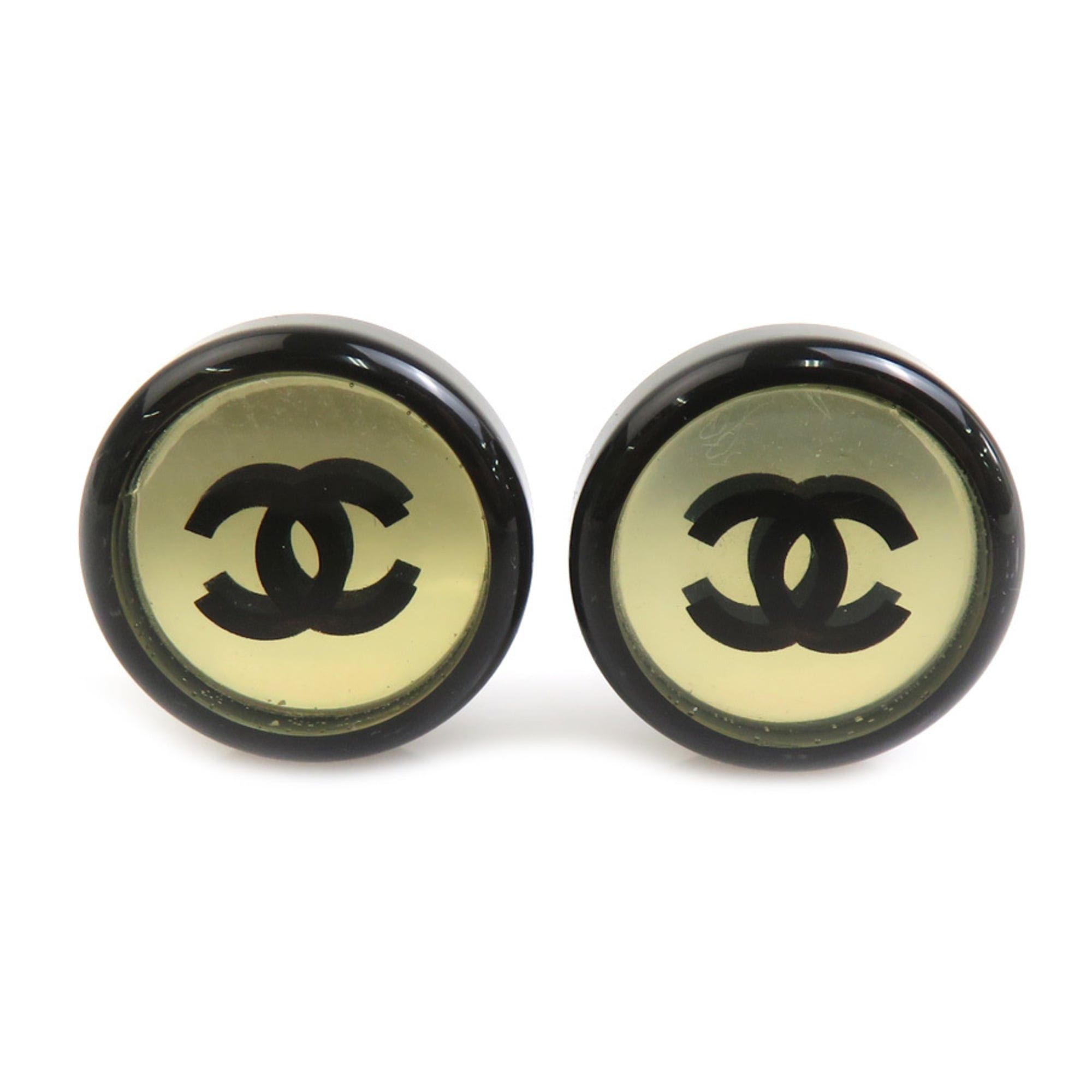 Chanel Chanel earrings, metal and resin, black silver, women's, h32171i Size ONE SIZE - 1 Thumbnail