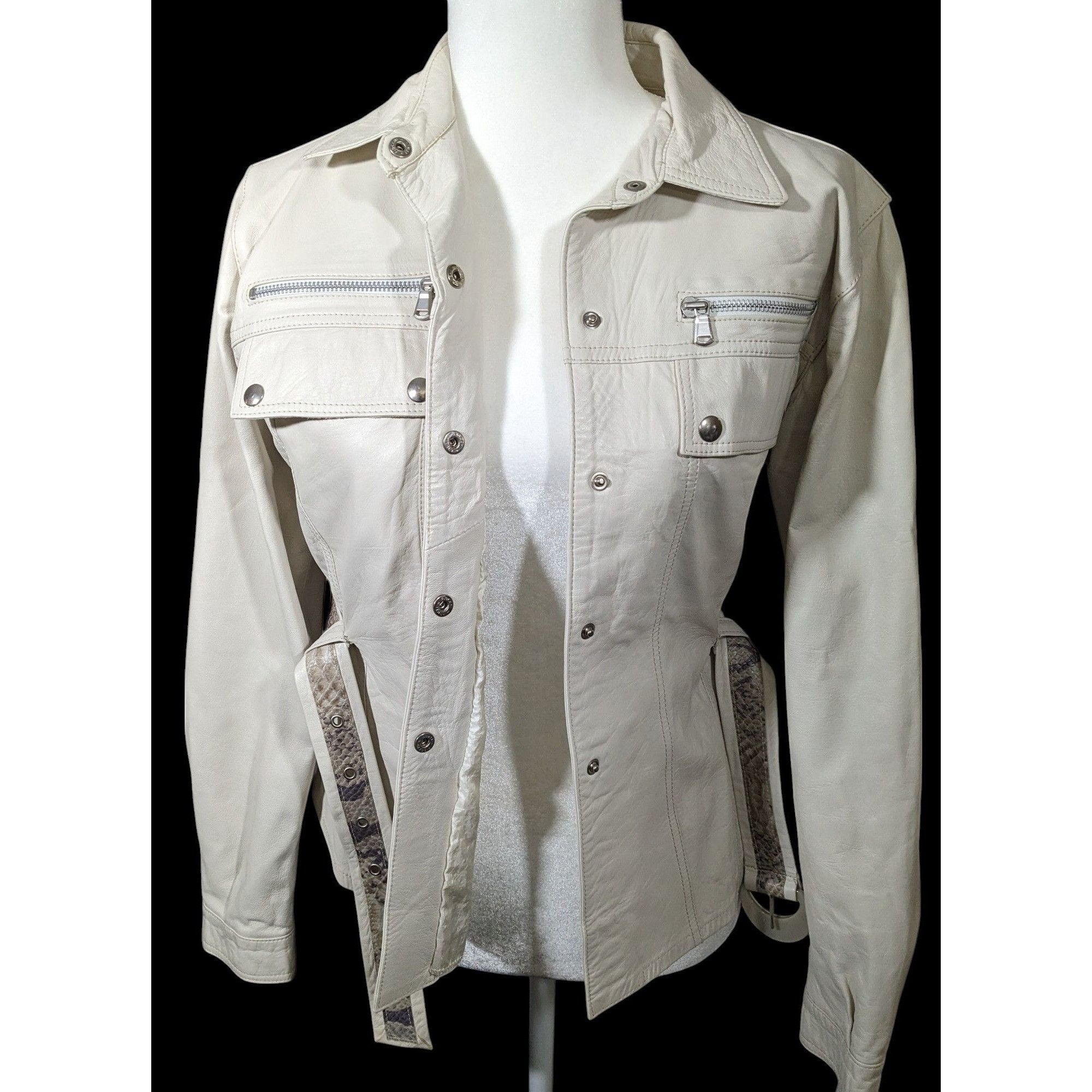 Other Vintage Pellicceria OK Pelle Genuine Italian Leather Jacket Size M / US 6-8 / IT 42-44 - 2 Thumbnail