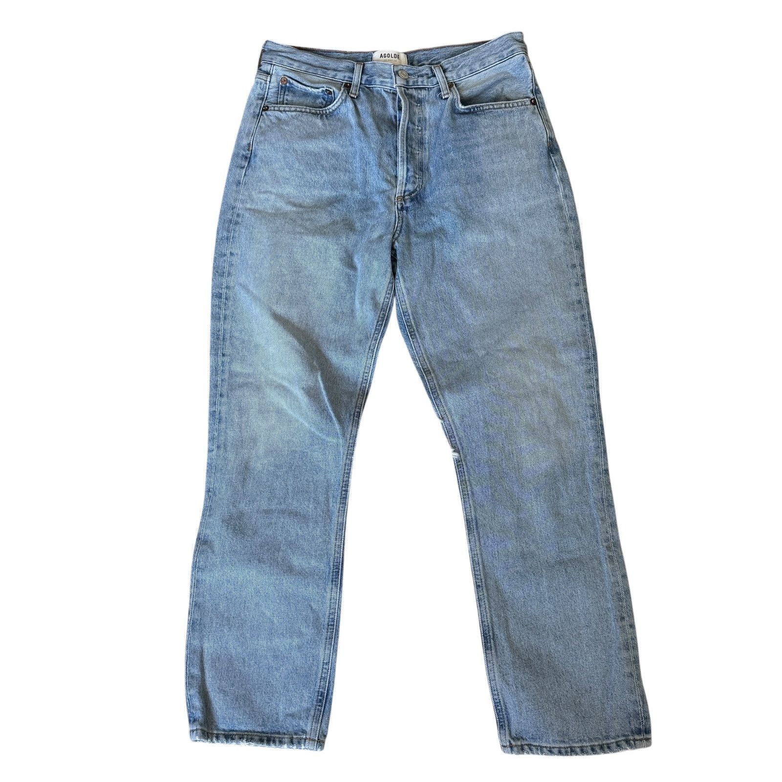 Agolde AGOLDE Riley High Rise Straight Crop Jean Dimension Wash Size 28" / US 6 / IT 42 - 2 Thumbnail