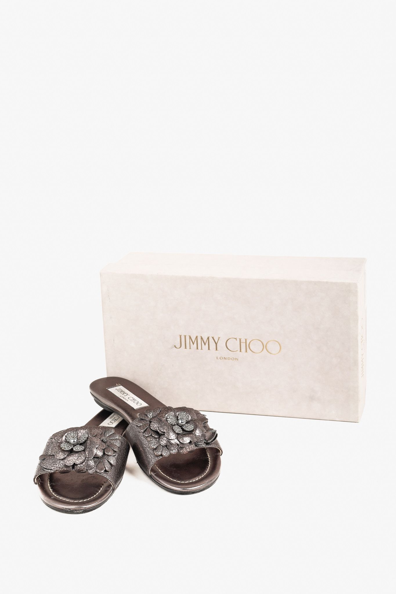 Jimmy Choo Jimmy Choo Neave Embelllished Floral Leather Sandal Size US 6.5 / IT 36.5 - 11 Thumbnail