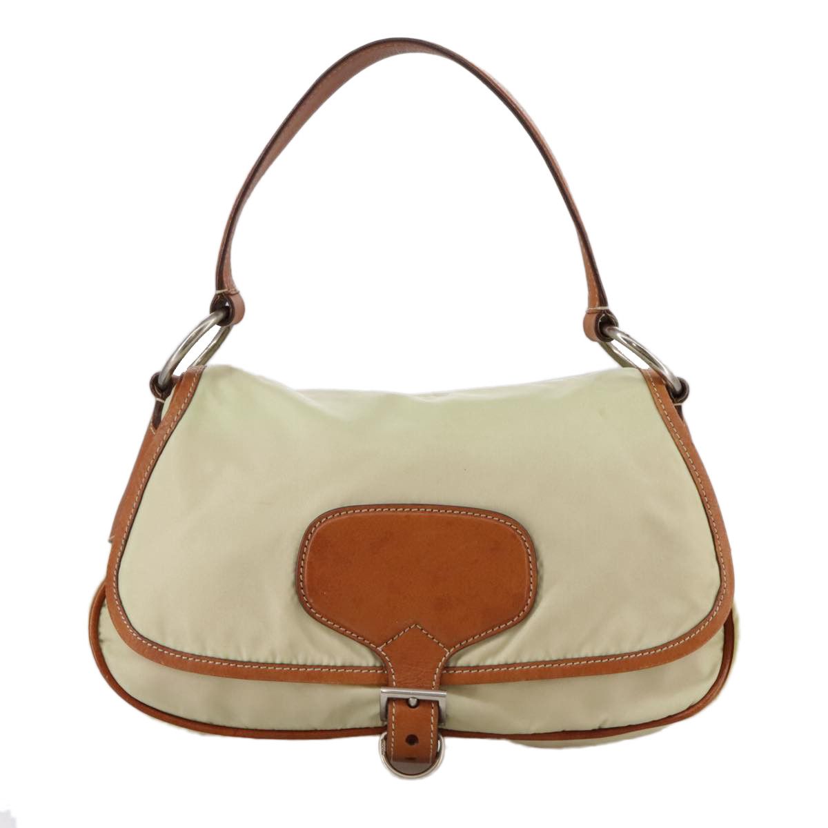 Prada Beige Synthetic Shoulder Bag (Pre-Owned) Size ONE SIZE - 1 Thumbnail