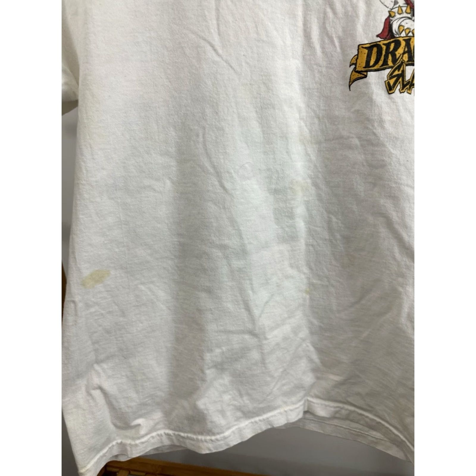 Hanes RARE VTG Kreg Christensen Dragon Slayer Monster Truck T-Shirt Size M White Men Size US M / EU 48-50 / 2 - 8 Thumbnail