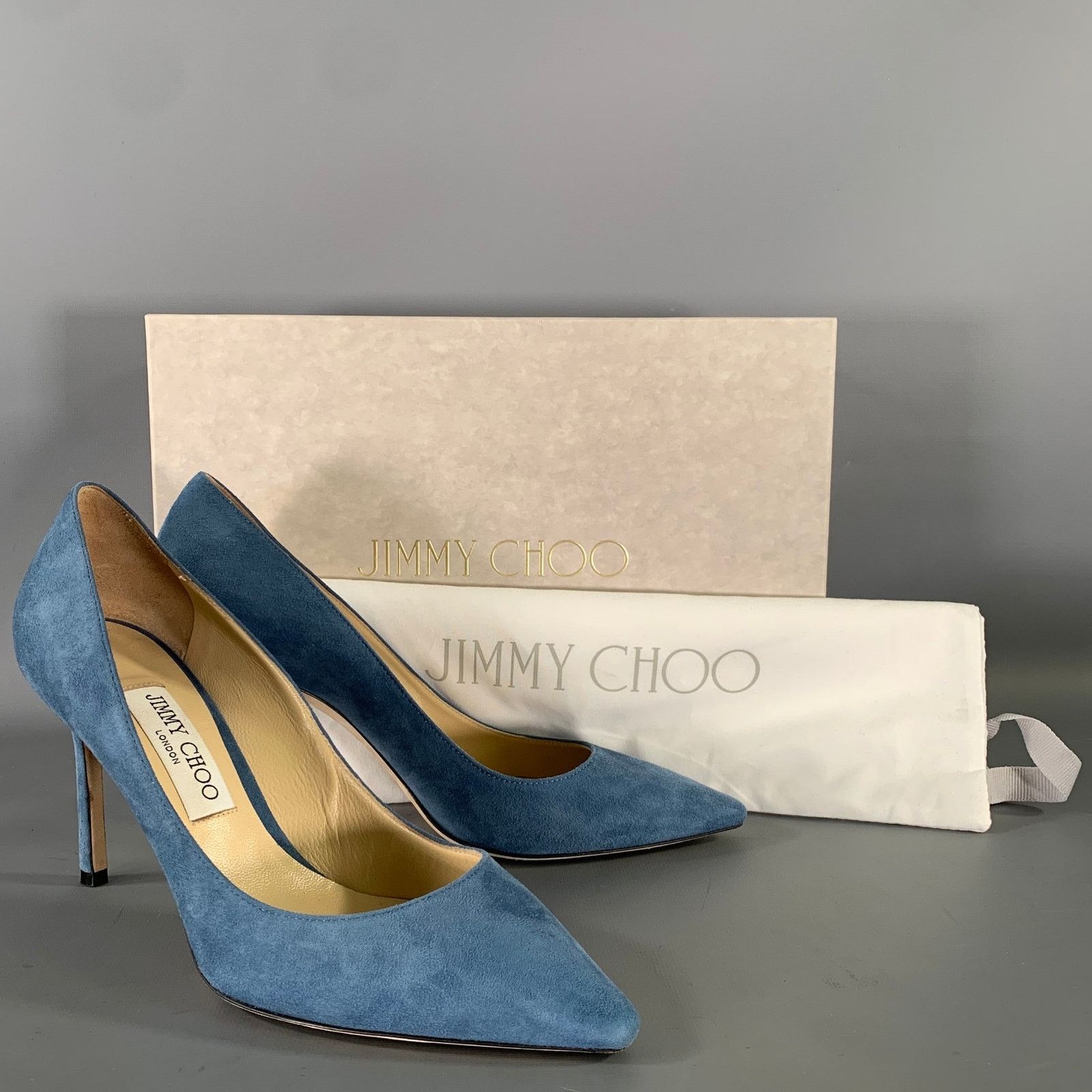 Jimmy Choo JIMMY CHOO Size 9 Blue Suede J0001474039 Suede Pumps Size US 9 / IT 39 - 9 Thumbnail