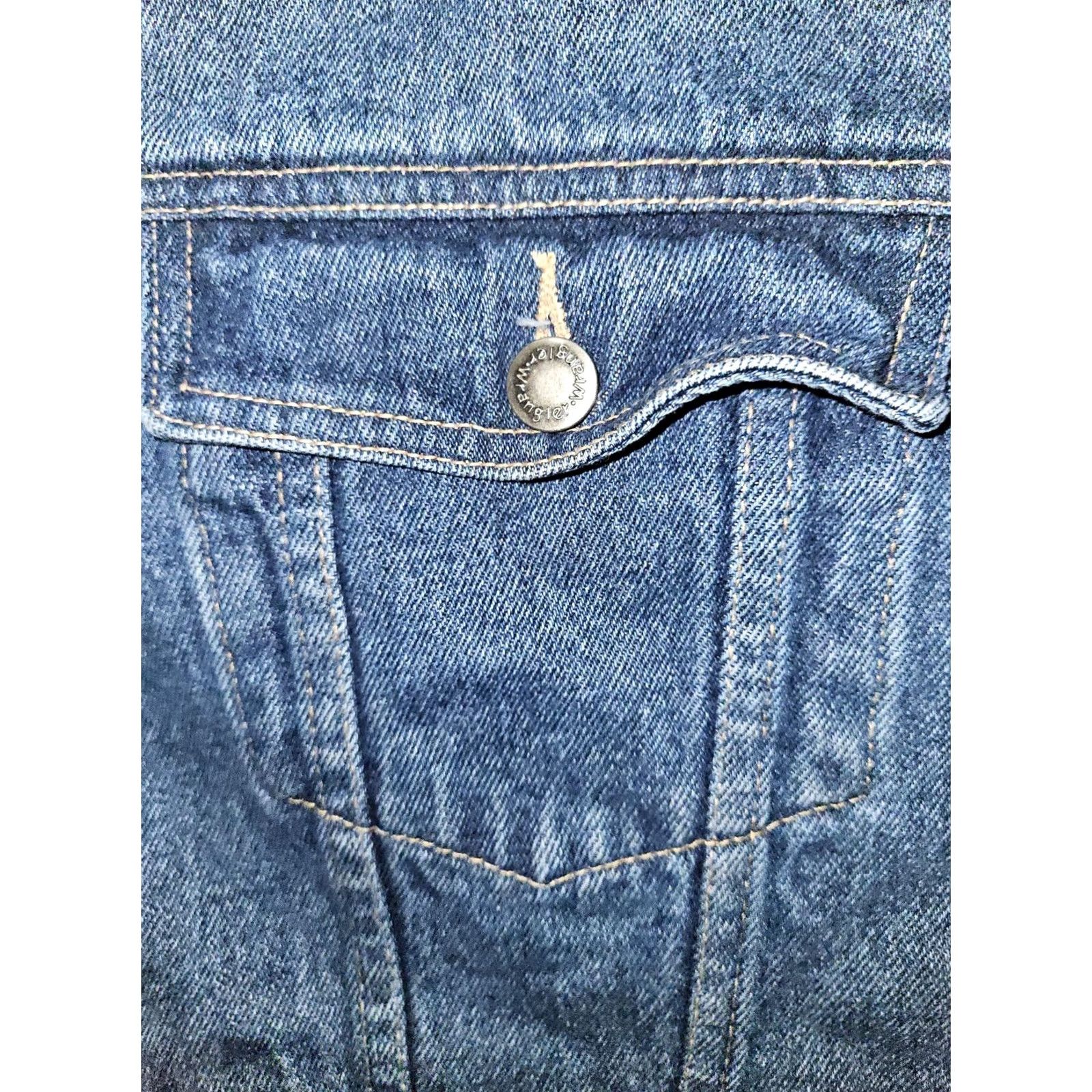 Wrangler VINTAGE Wrangler Hero Denim Trucker Jacket Mens Large Blue Denim 90s Western Pocket Flap Pockets Logo Button Collared Jacket Size US L / EU 52-54 / 3 - 6 Thumbnail