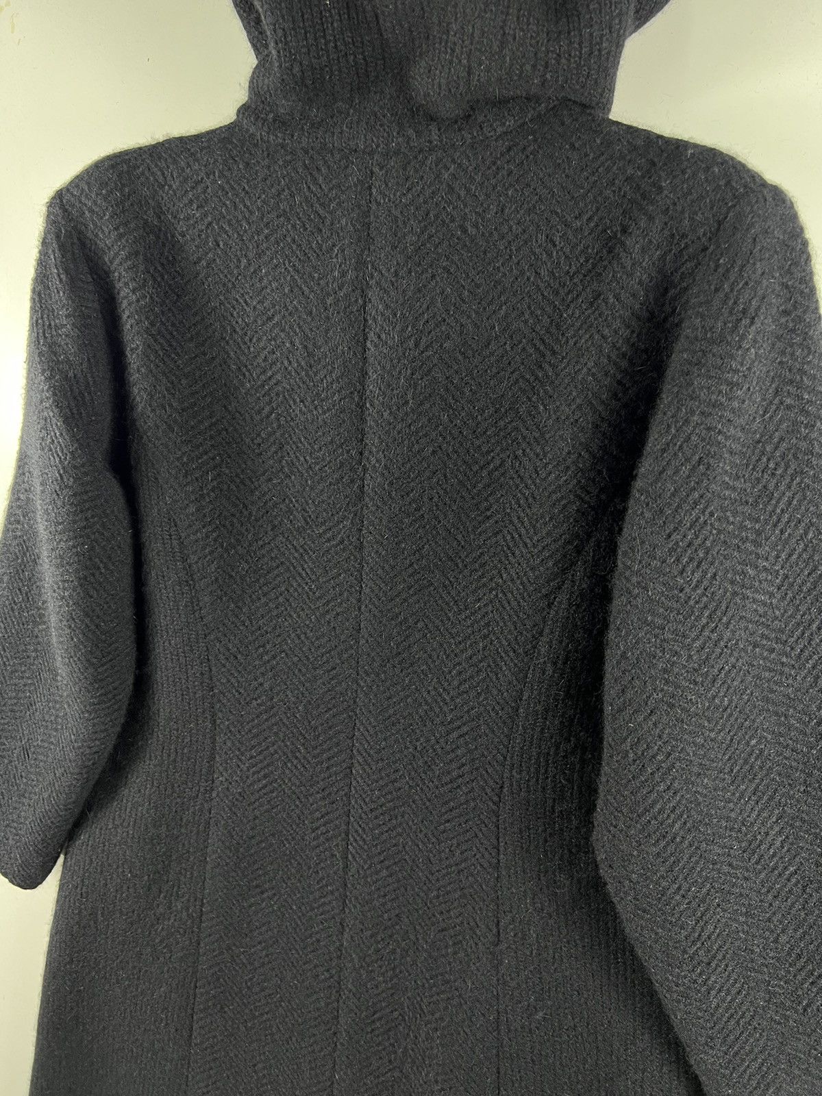 Other 🔥 black Wool Knit Giglio hoodie Long Coat Size S / US 4 / IT 40 - 12 Thumbnail