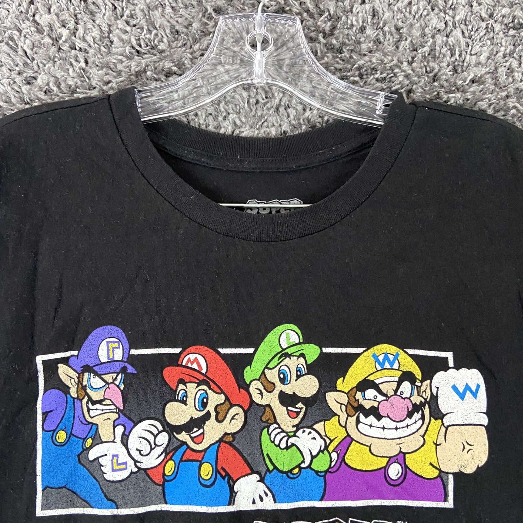 Vintage VINTAGE Super Mario Mens Black Graphic Tee Size L Size US L / EU 52-54 / 3 - 7 Thumbnail