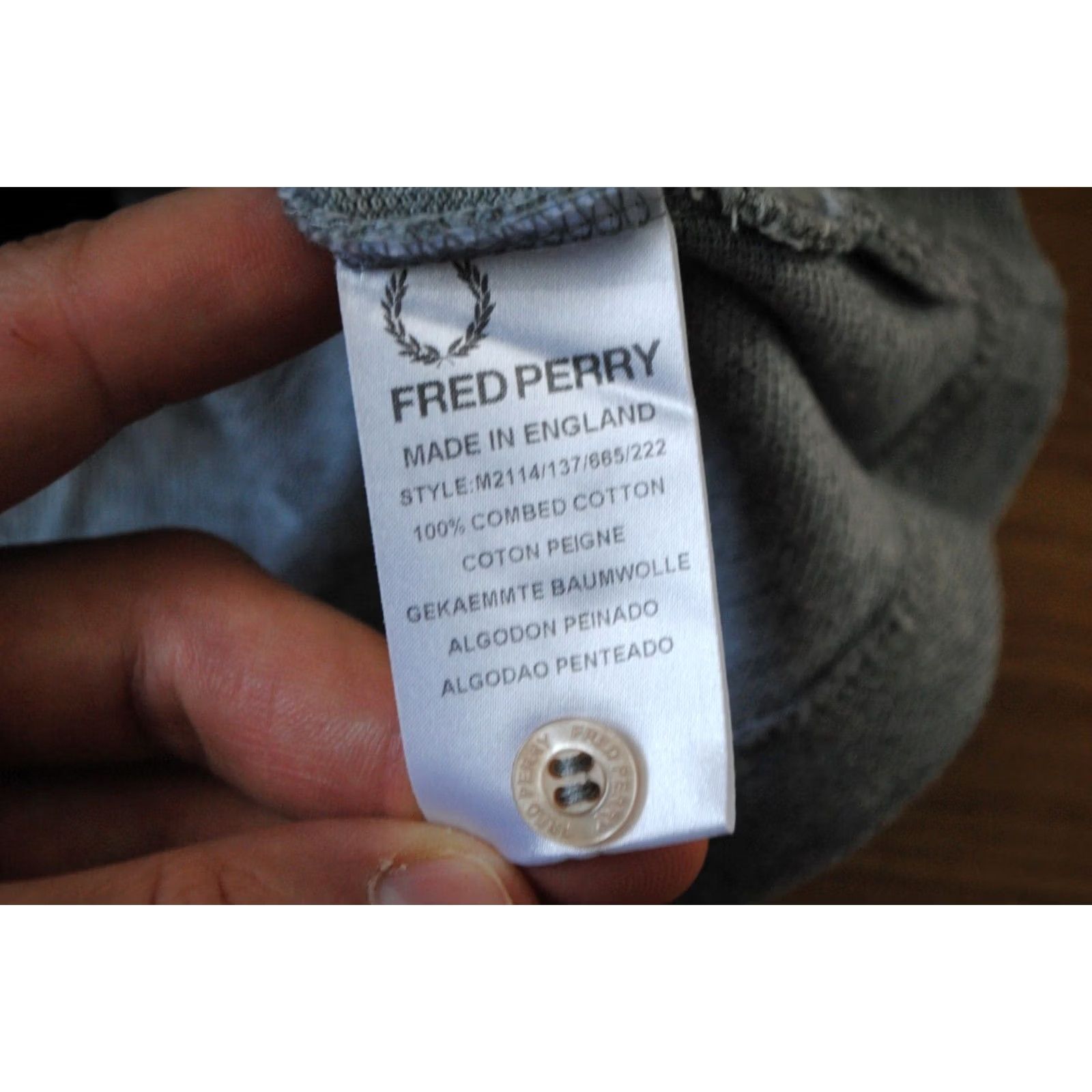 Fred Perry Fred Perry Polo Shirt Gray Color Made in England Size S Mens Small Mint Size US S / EU 44-46 / 1 - 5 Thumbnail