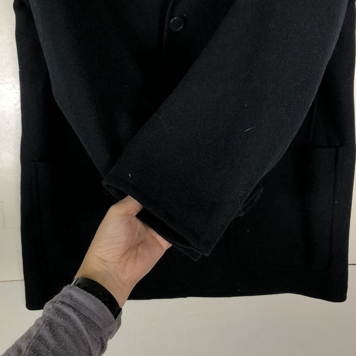 Japanese Brand 🔥Rich Black Wool Chore Jacket Work Uniqlo Undercover Japan Size US XL / EU 56 / 4 - 14 Thumbnail