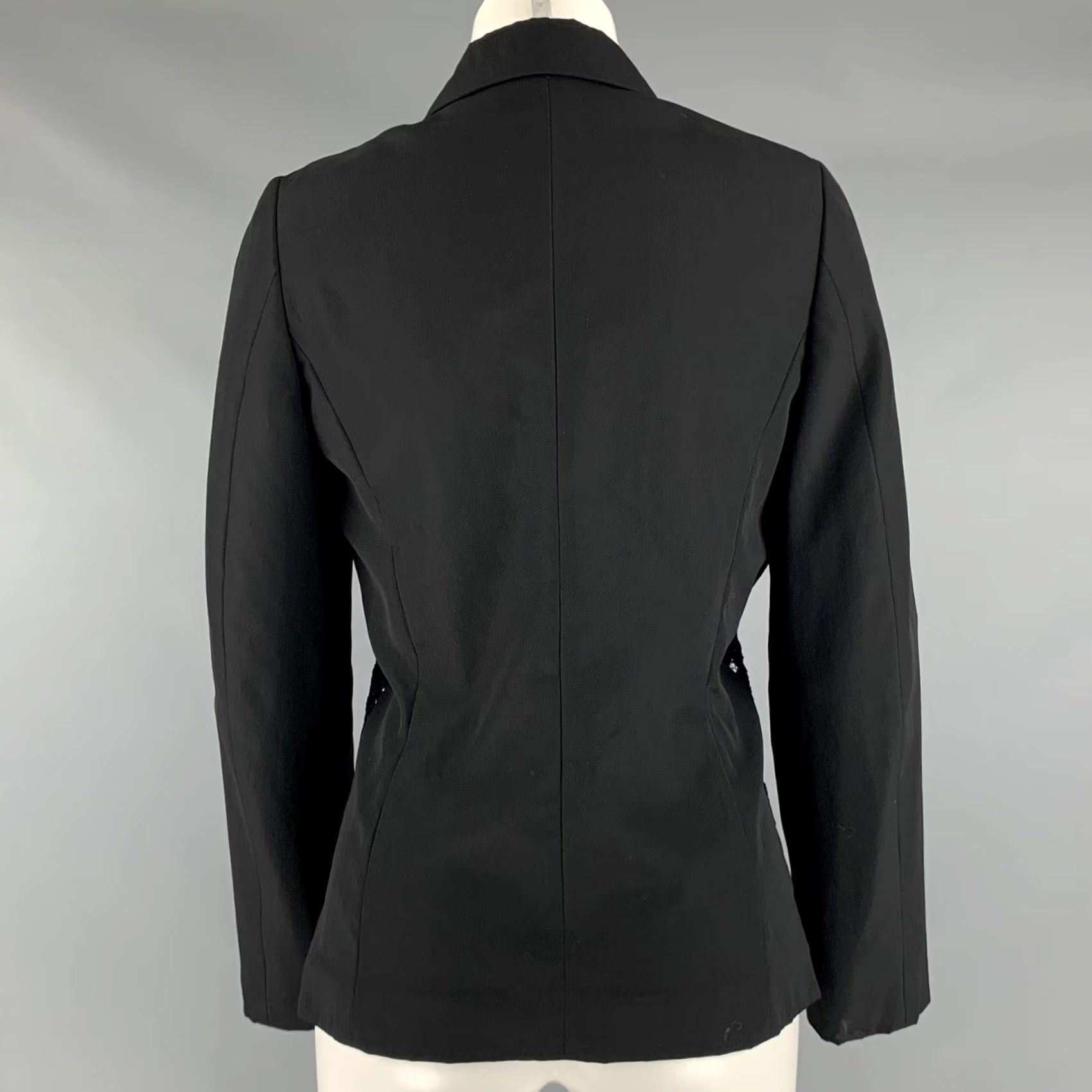 Comme des Garcons Girl COMME des GARCONS Size S Black Wool Lace Jacket Size S / US 4 / IT 40 - 3 Thumbnail