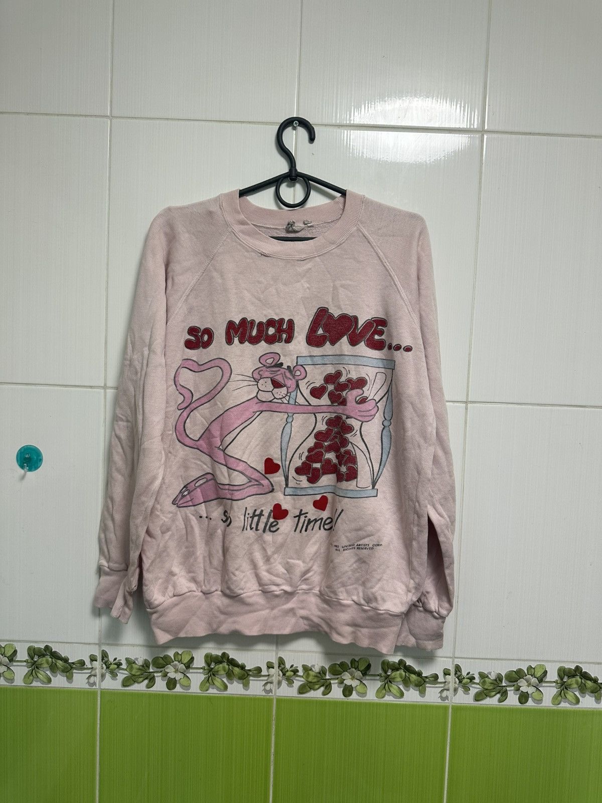 Vintage Vintage 1983 Pink Panther Think Pink Crewneck Sweatshirt Size US M / EU 48-50 / 2 - 1 Thumbnail