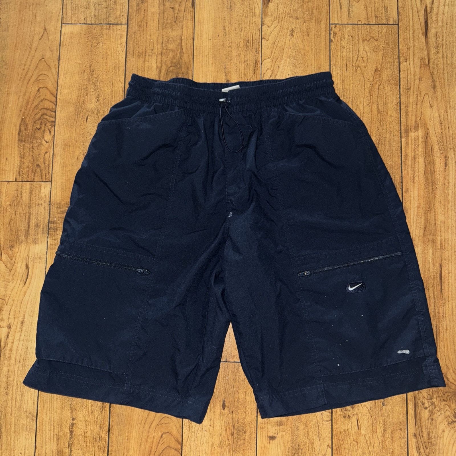 Nike × Vintage Nike Front Pocket Hiking Cargo Shorts Blue L 30x12 Size US 30 / EU 46 - 1 Thumbnail