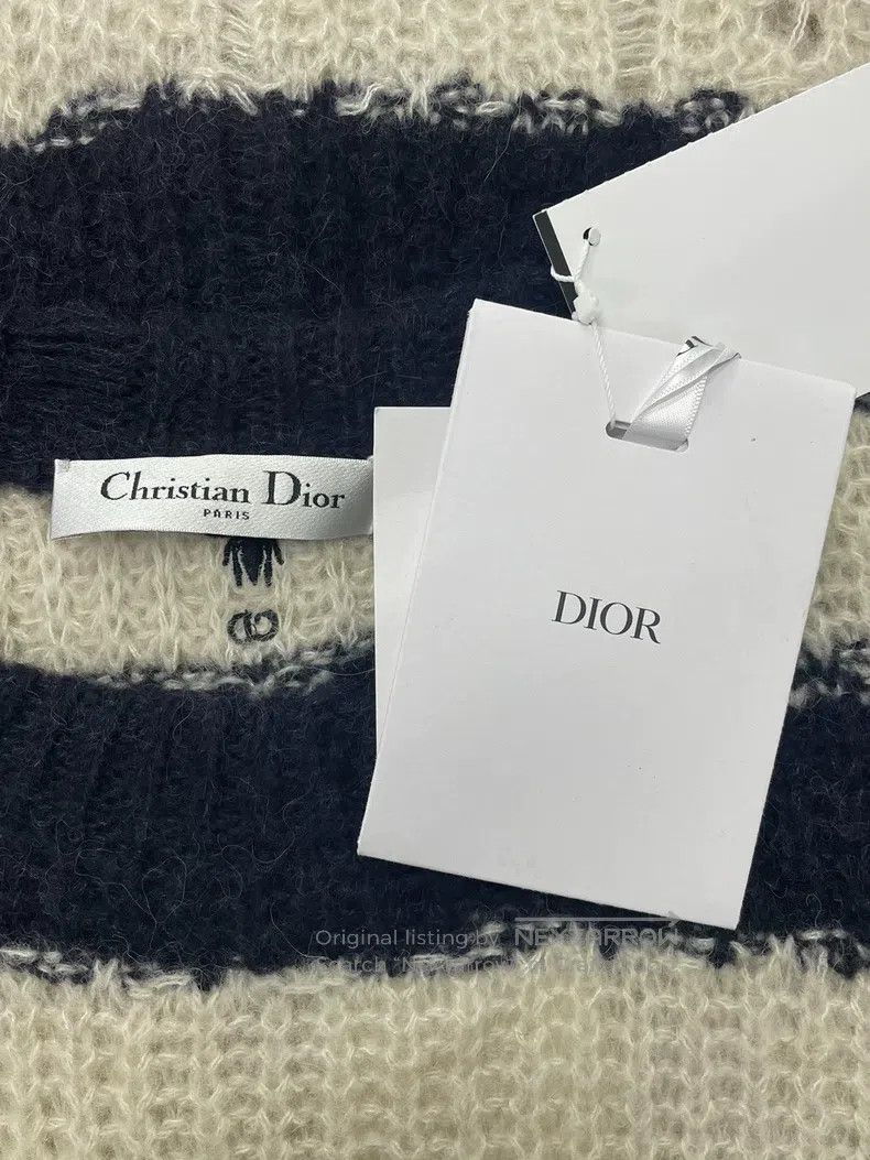 Dior Dior Striped hollow knitted hollow sweater Size XXS / US 00 / IT 34 - 4 Thumbnail