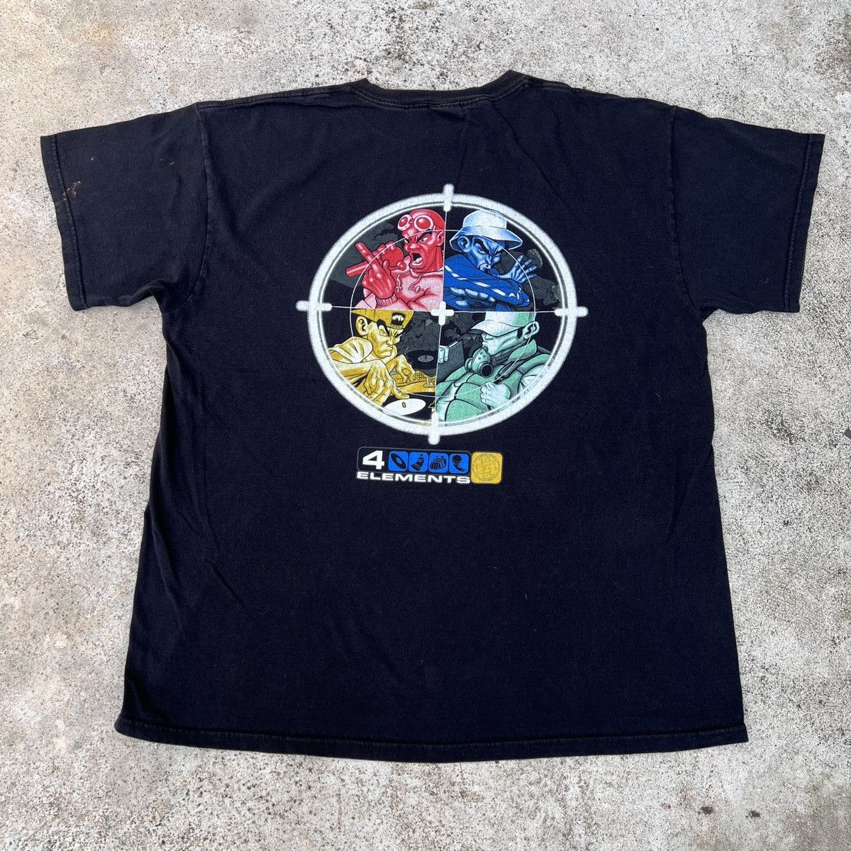 Rap Tees Vintage Y2K 4 Elements HipHop Graphic Streetwear ODM Tee DJ Size US XL / EU 56 / 4 - 2 Thumbnail