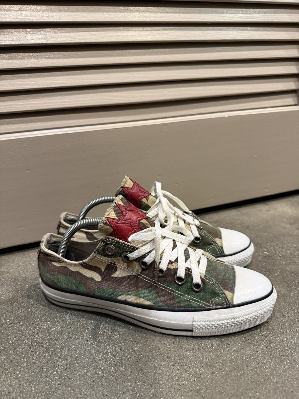 Chrome Hearts CH Star Patched Camo Canvas Converse Lowtop Sneakers 8 Size US 8.5 / EU 41-42 - 2 Thumbnail