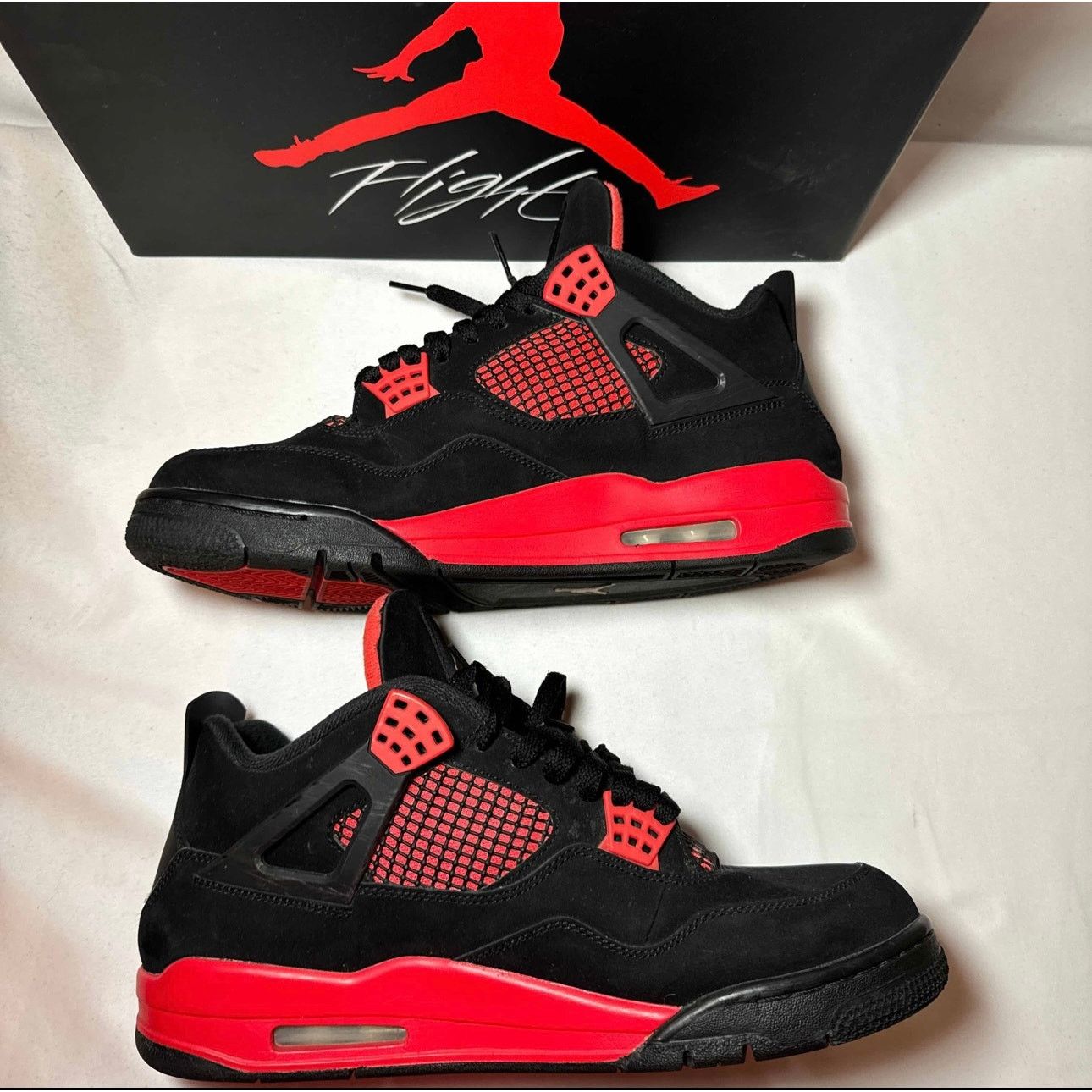 Jordan Brand × Nike Size 11.5 - Nike Air Jordan 4 Retro Red Thunder Men's Shoes Size US 11.5 / EU 44-45 - 3 Thumbnail