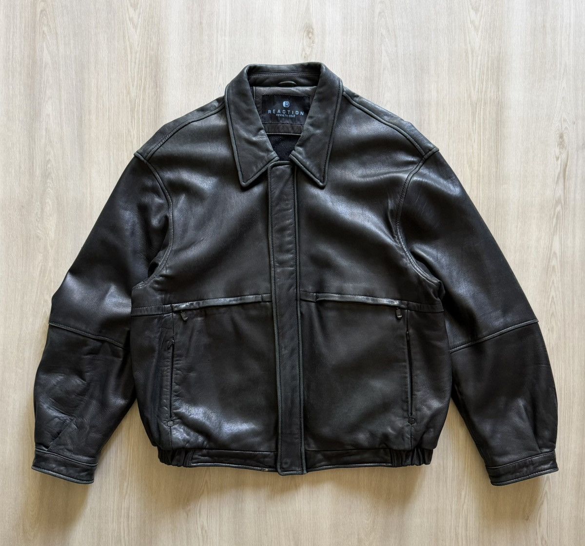 Kenneth Cole Vintage Kenneth Cole Reaction Classic Leather Bomber Sz M Size US M / EU 48-50 / 2 - 1 Thumbnail