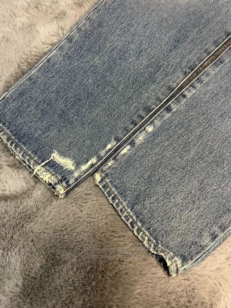 Saint Laurent Paris Saint Laurent Washed Blue Distressed Jeans. Size US 31 - 7 Thumbnail