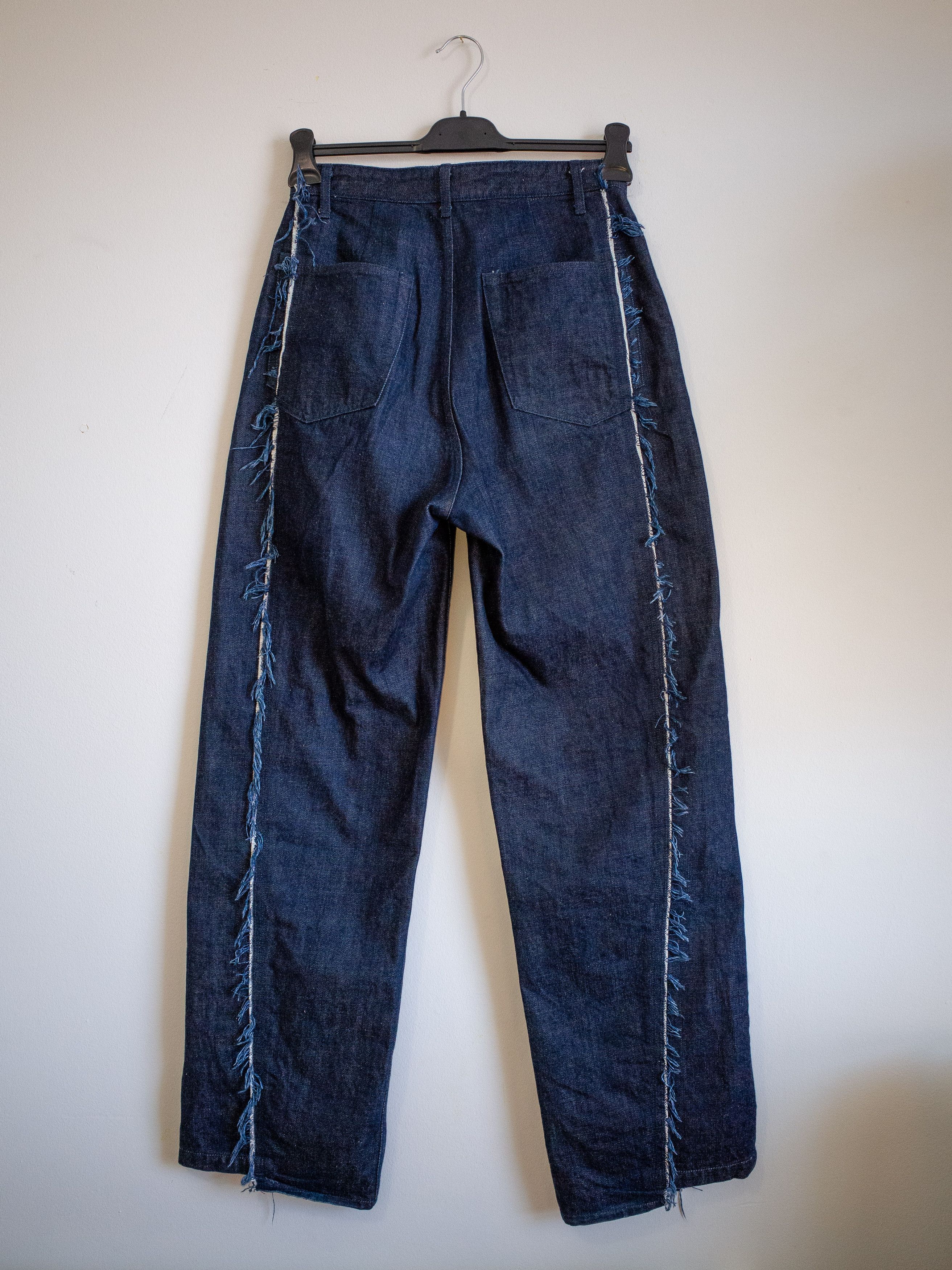 Vuja De Vuja Dé Amalia Straight Leg Raw Indigo Denim Size US 32 / EU 48 - 2 Thumbnail