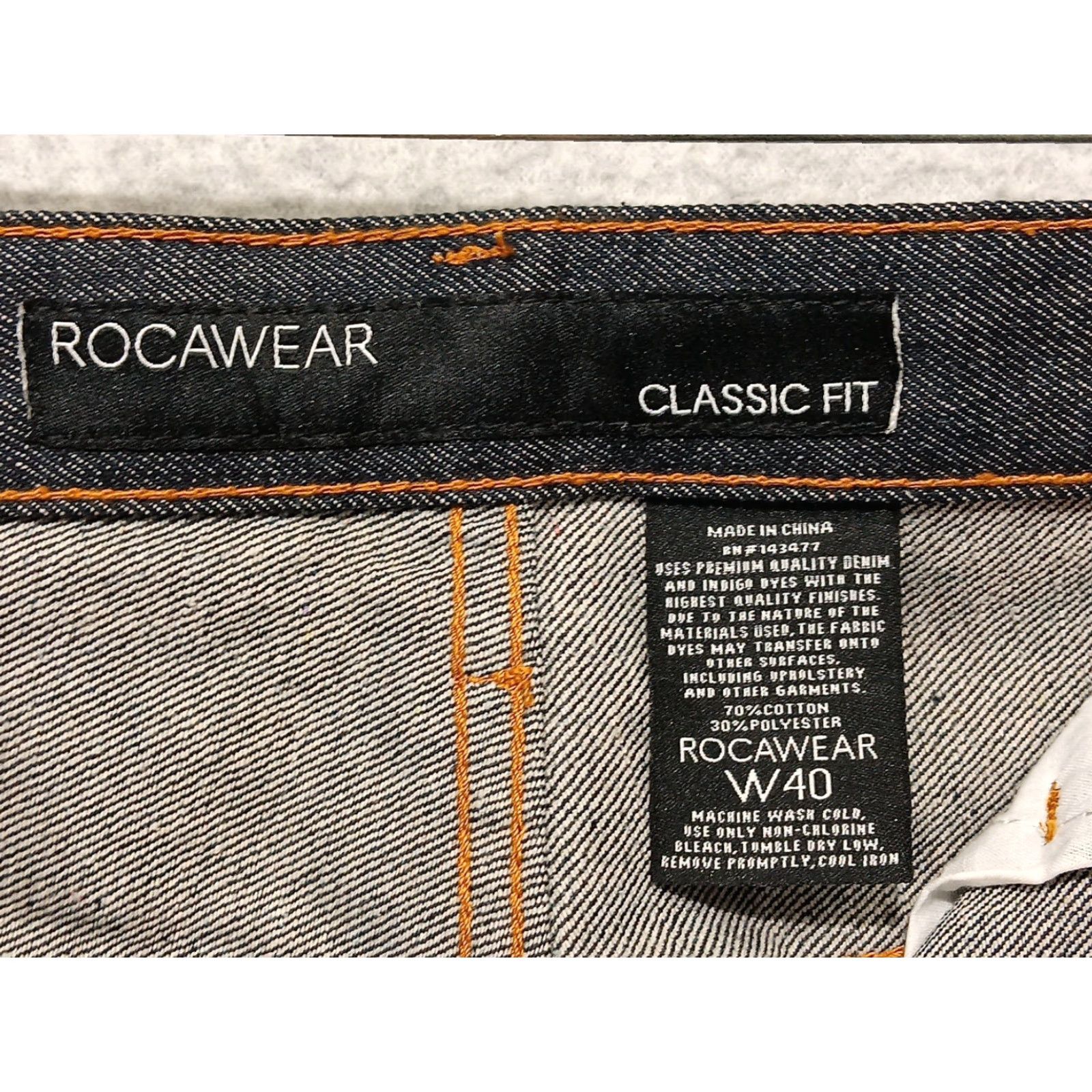 Rocawear Rocawear Jeans Baggy Dark Wash 40x33 Mens Wide-Leg NWOT Logo Pockets Size US 40 / EU 56 - 6 Thumbnail