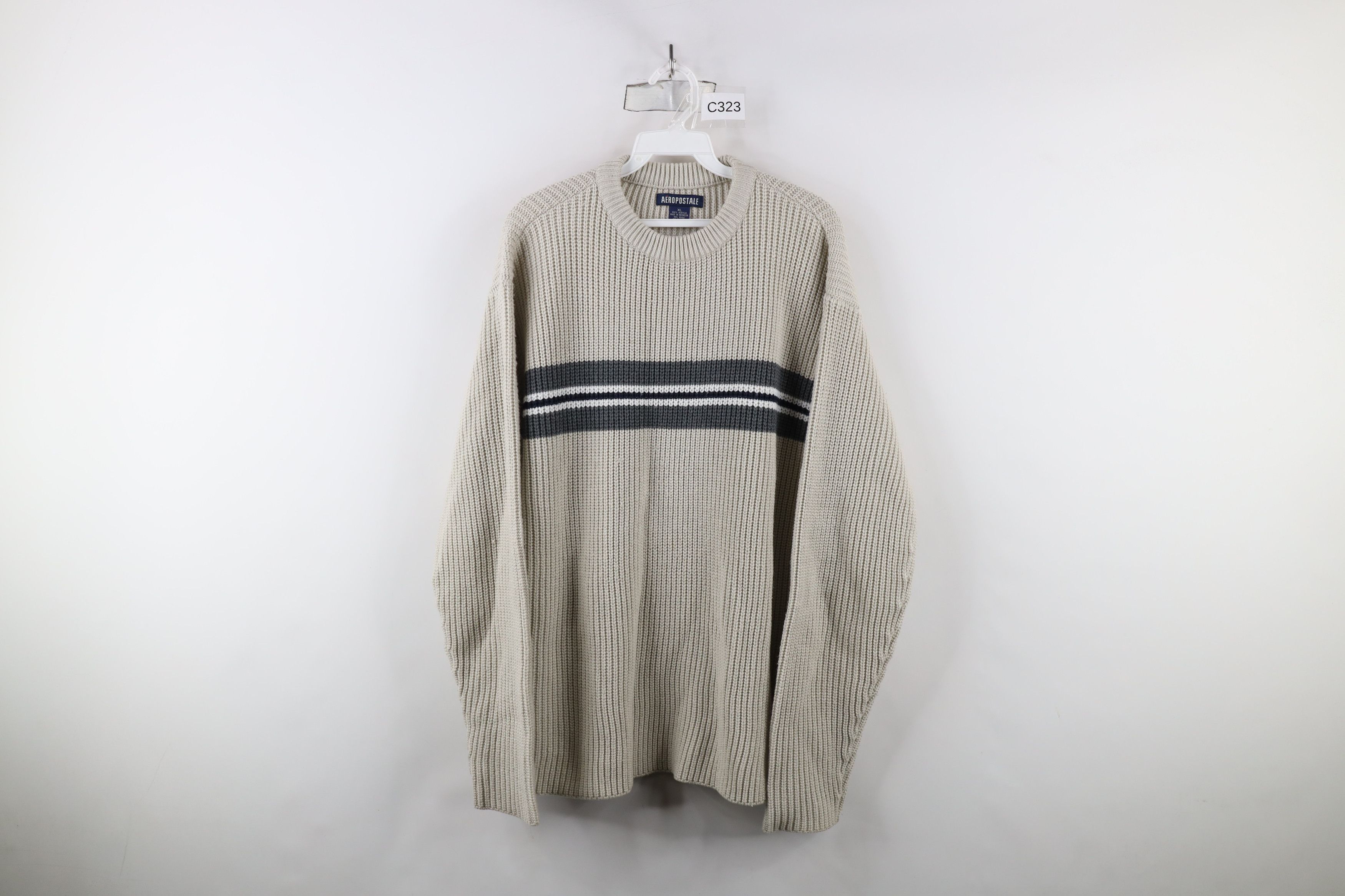 Aeropostale × Vintage Vintage 90s Y2K Aeropostale Ribbed Knit Crewneck Sweater Size US XL / EU 56 / 4 - 1 Thumbnail