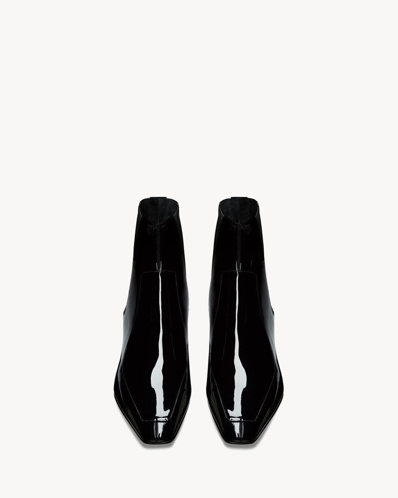 Saint Laurent Paris o1la1rc1a0226 801299 Paolo Chelsea Boots in Patent Leather Size US 12 / EU 45 - 2 Thumbnail