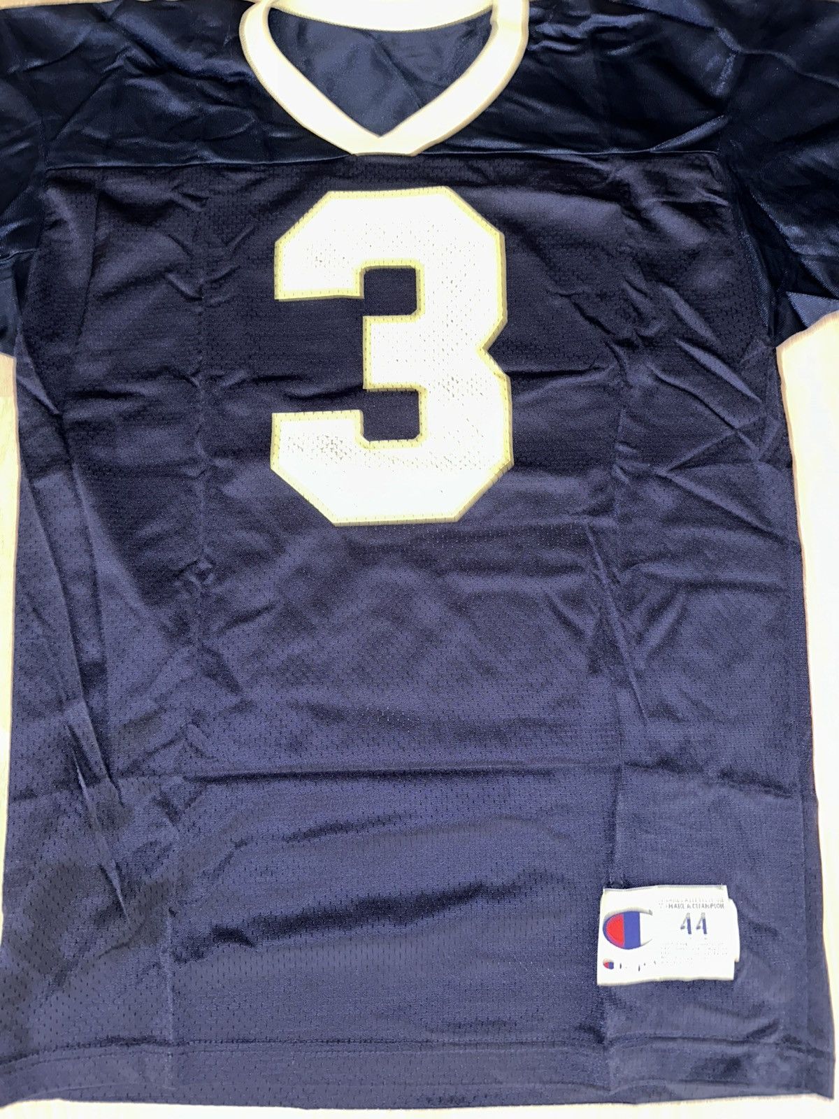 Champion × NCAA × Vintage Vintage 90’s Notre Dame # 3 Joe Montana Champion Jersey Size US L / EU 52-54 / 3 - 3 Thumbnail