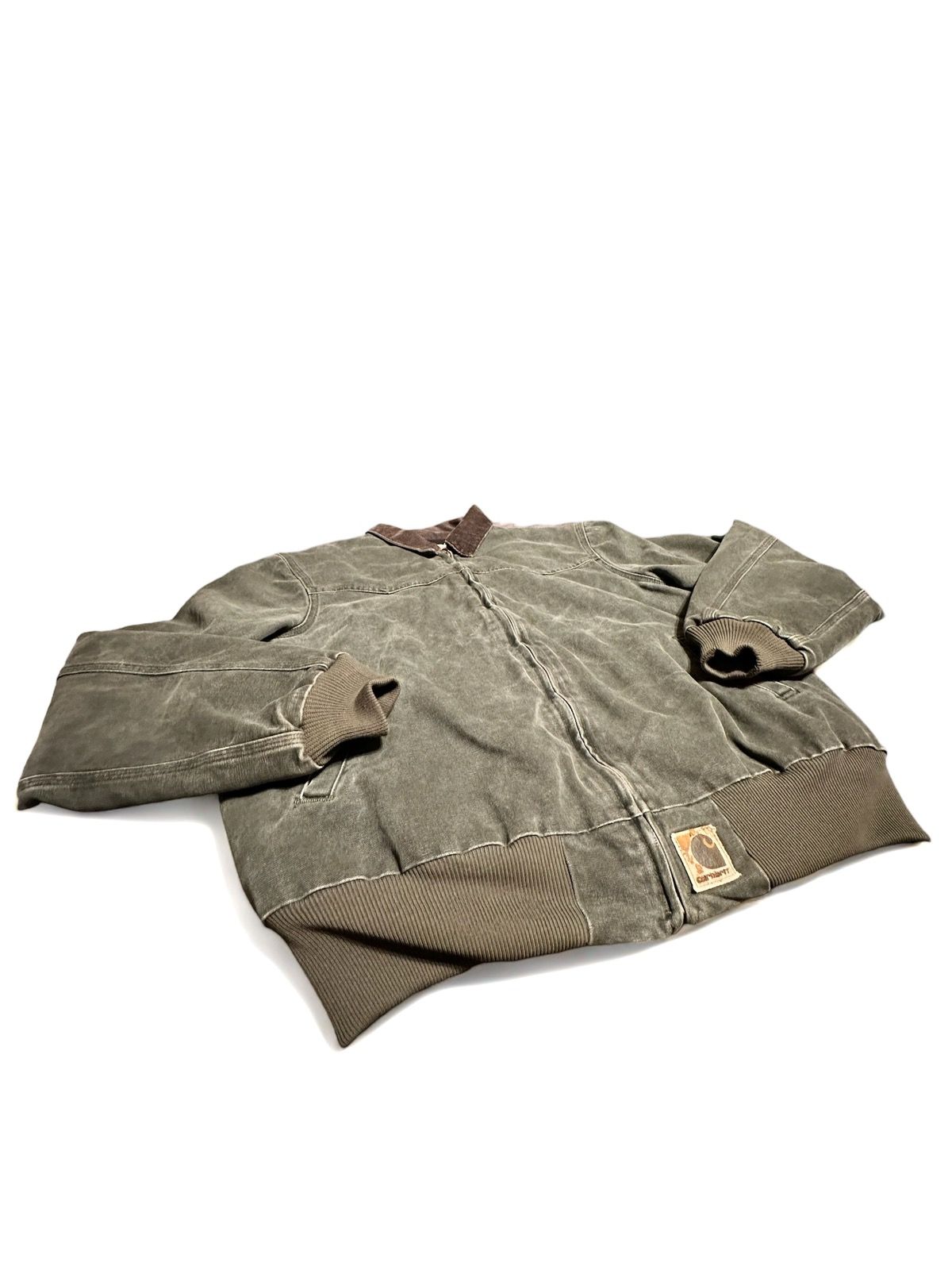 Vintage Faded Carhartt Santa Fe Green Carhartt Jacket Moss J14 Size US L / EU 52-54 / 3 - 3 Thumbnail