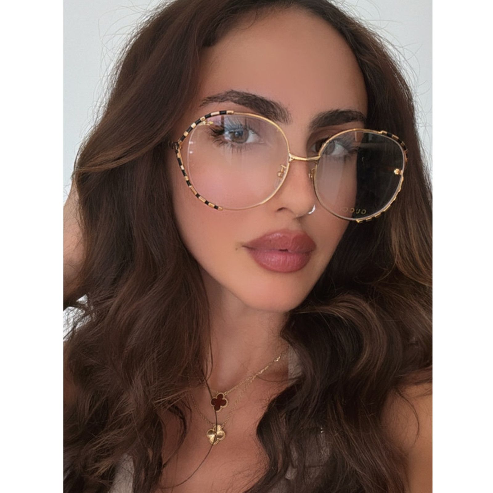 Gucci NEW Gucci GG0596OA Gold Round Eyeglasses Frames Size ONE SIZE - 1 Thumbnail