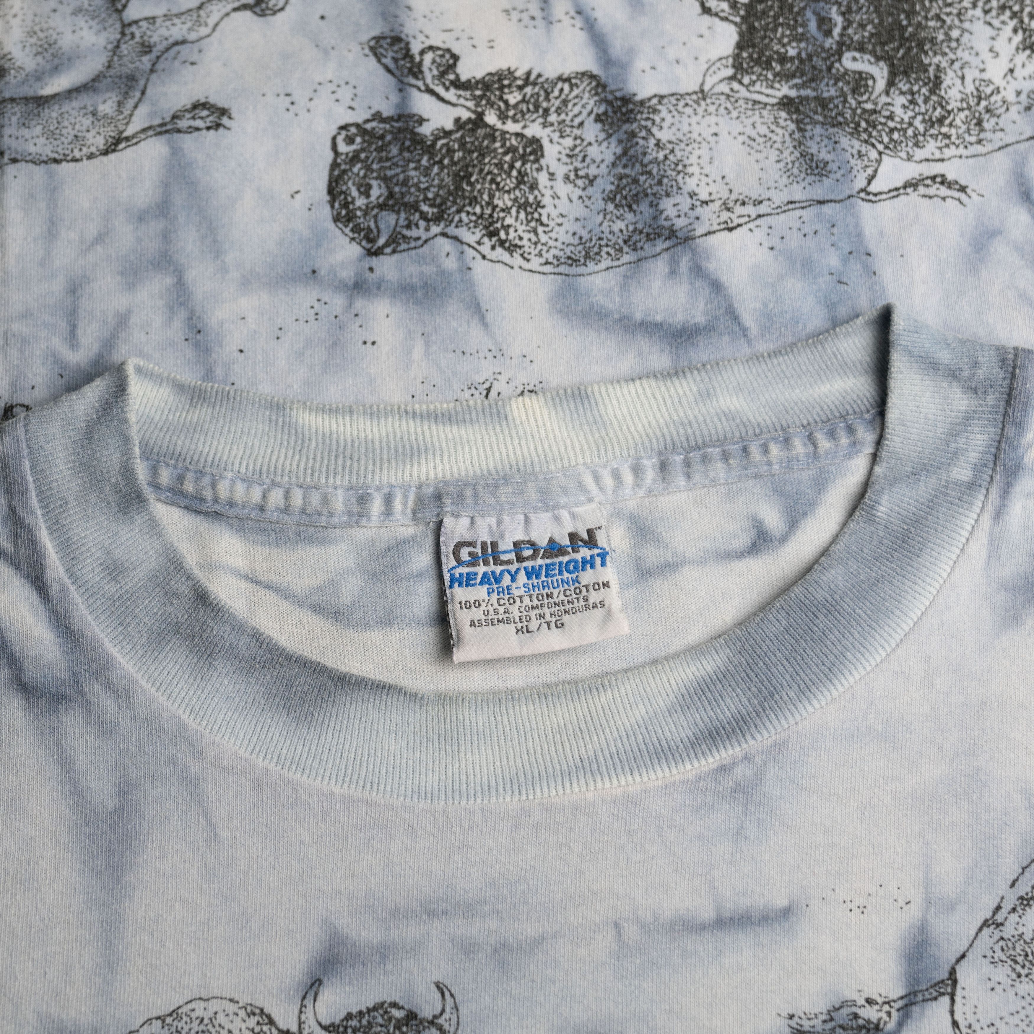 Gildan Vintage 1994 Bison Buffalo Bull AOP All Over Print Tee Shirt Size US XL / EU 56 / 4 - 3 Thumbnail