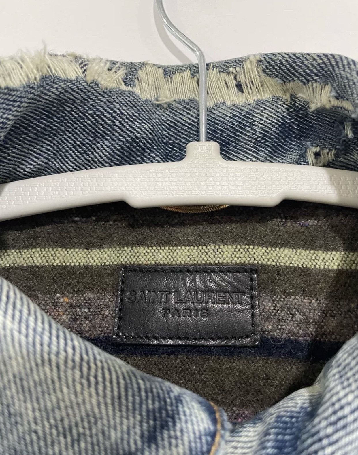 Saint Laurent Paris × Yves Saint Laurent Saint Laurent makes old ripped denim jackets 2409-Nextarrow Size XS / US 0-2 / IT 36-38 - 3 Thumbnail