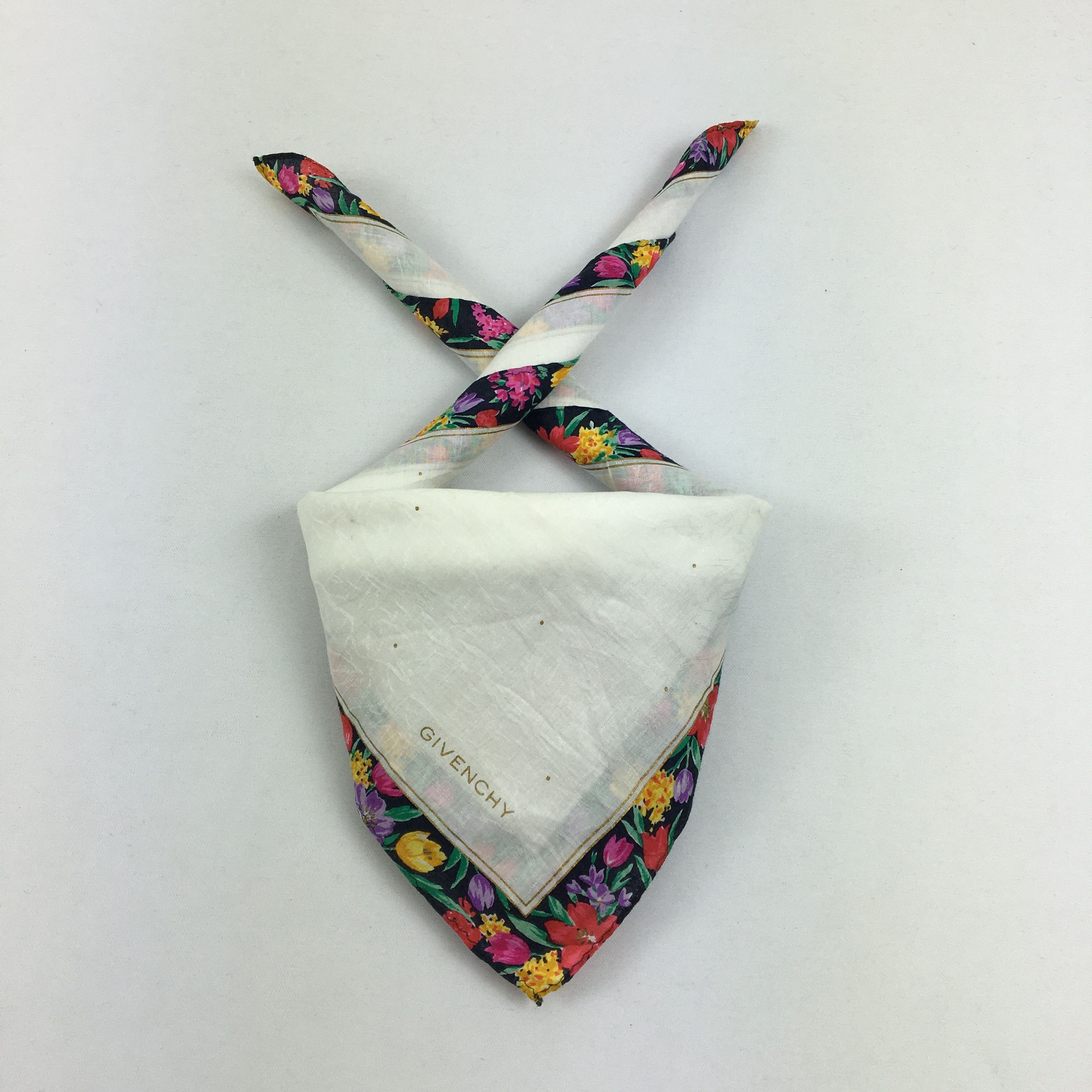 Japanese Brand Vintage Givenchy Handkerchief Neckerchief Bandana Size ONE SIZE - 1 Thumbnail