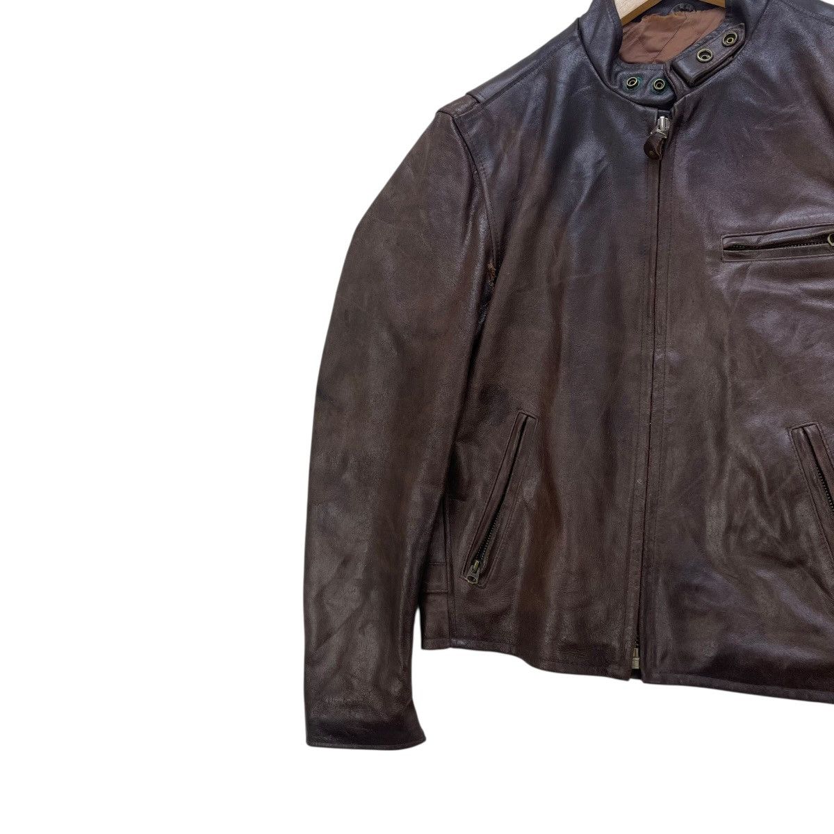 Genuine Leather 💥Vintage Cowhide Leather Riding Cafe Racer Jacket Size US M / EU 48-50 / 2 - 3 Thumbnail