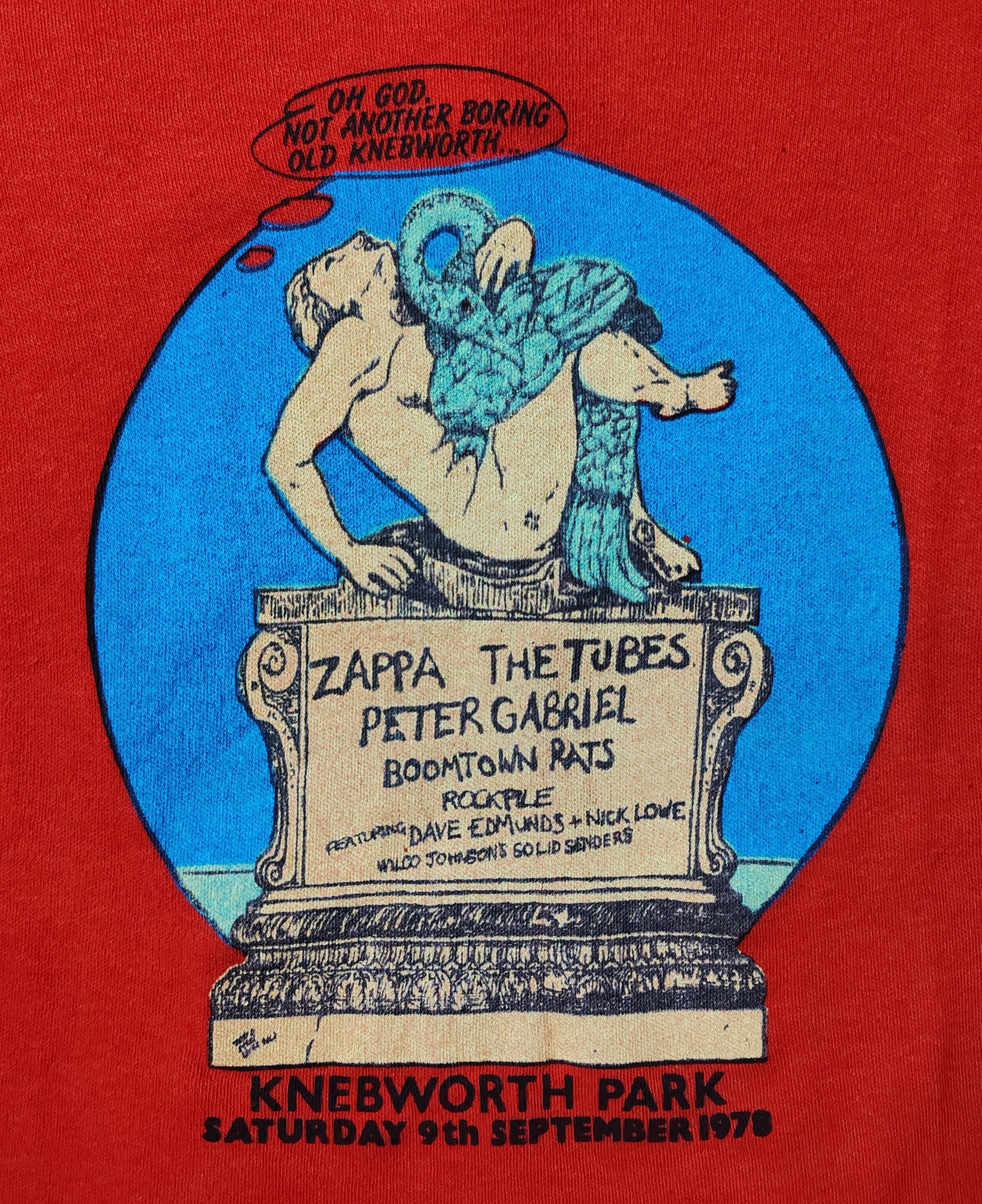 Band Tees 1978 Knebworth Park Frank Zappa 70s Vintage T shirt Size US XXS / EU 40 - 4 Thumbnail
