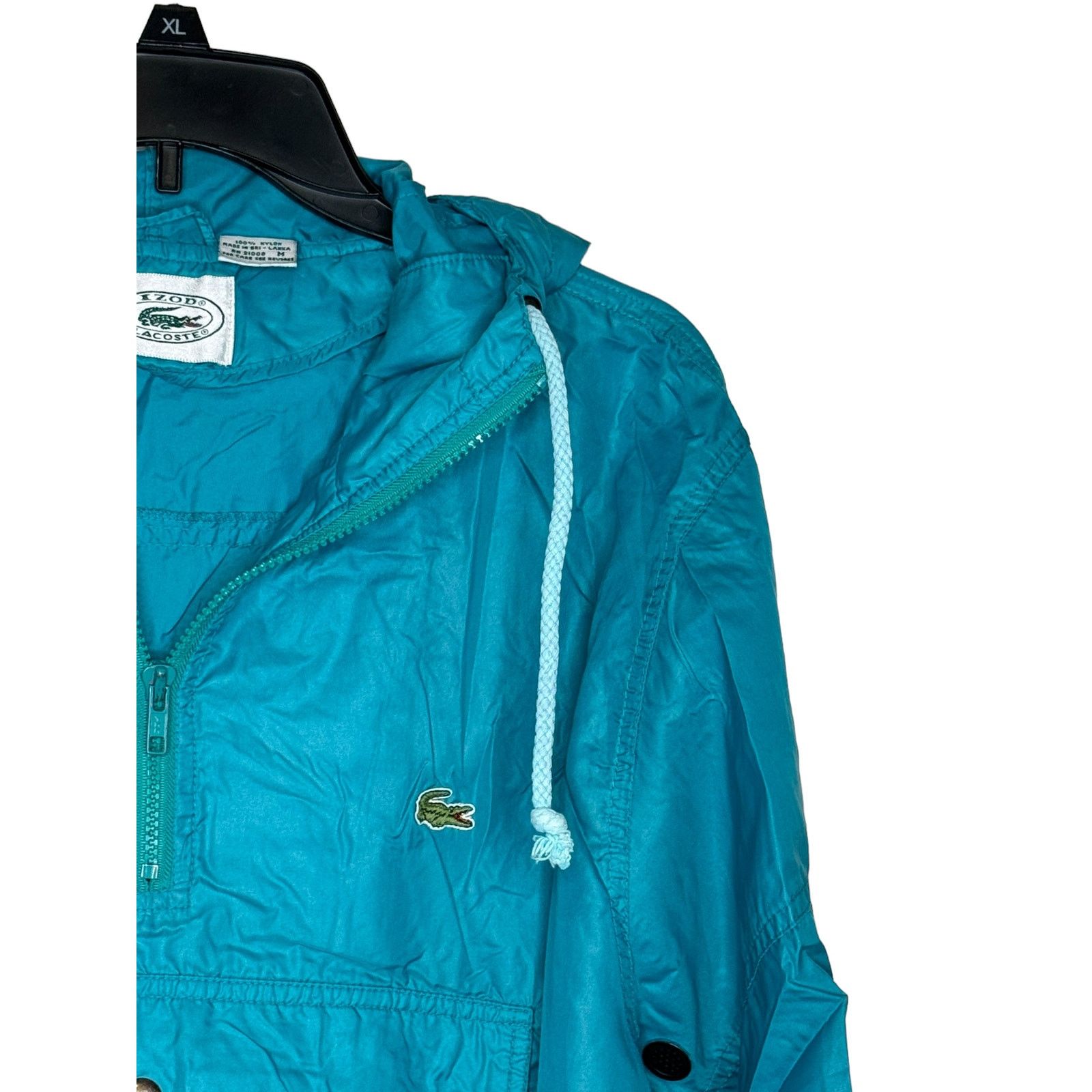 Izod Izod Lacoste Men's Jacket Vintage Hooded Windbreaker Medium Size US M / EU 48-50 / 2 - 3 Thumbnail