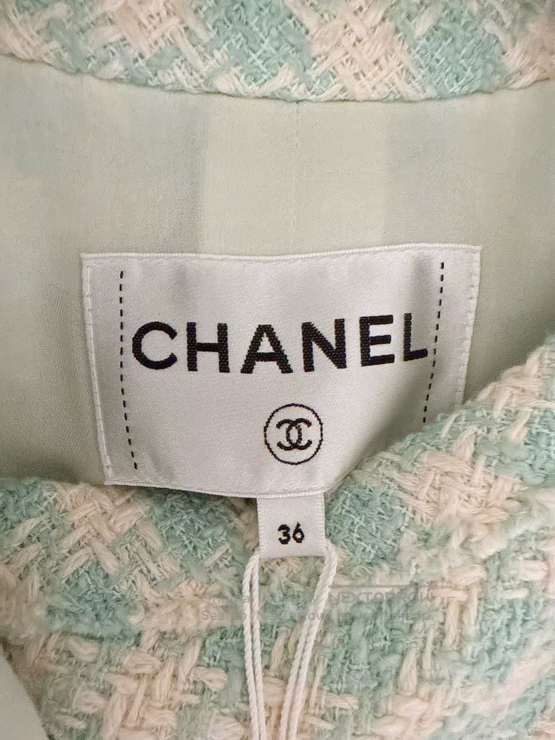 Chanel Chanel 23S spring and summer mint green thousand-bird chec Size XS / US 0-2 / IT 36-38 - 7 Thumbnail