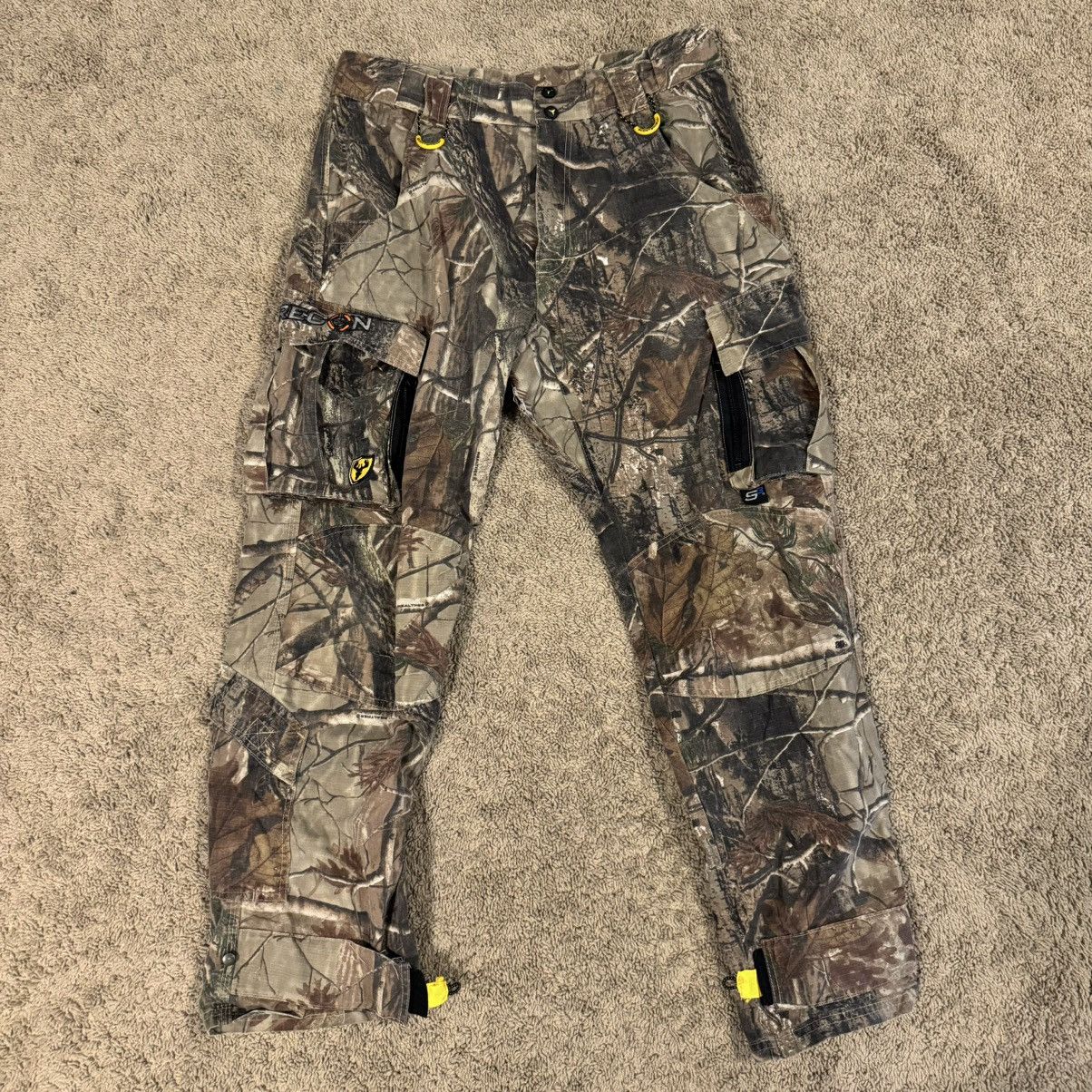 Wrangler Camouflage Pattern Real Tree Camo Double Knee Tapered Denim Pants Men's W35 cotton Khaki type Vintage Second Hand