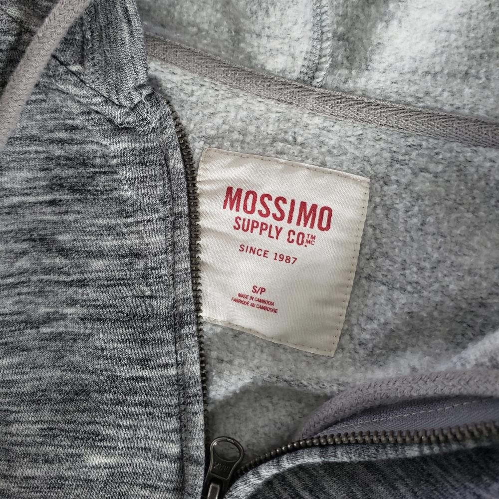 Designer Grey Heathered Mossimo Cropped Zip Up Size S / US 4 / IT 40 - 3 Thumbnail