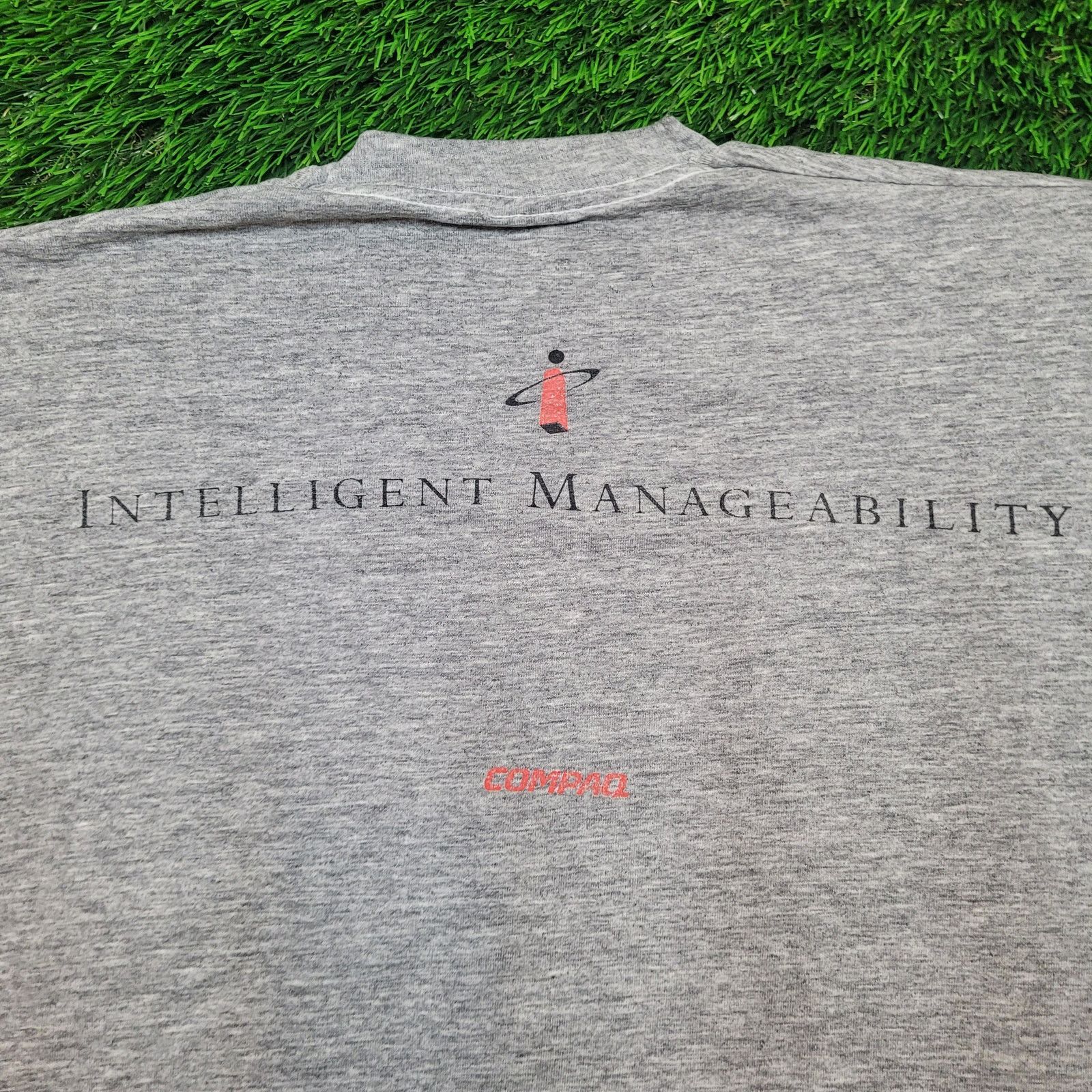 Fruit Of The Loom VTG 90s Compaq "Intelligent Manger" T-Shirt XL Single Stitch Size US XL / EU 56 / 4 - 6 Thumbnail