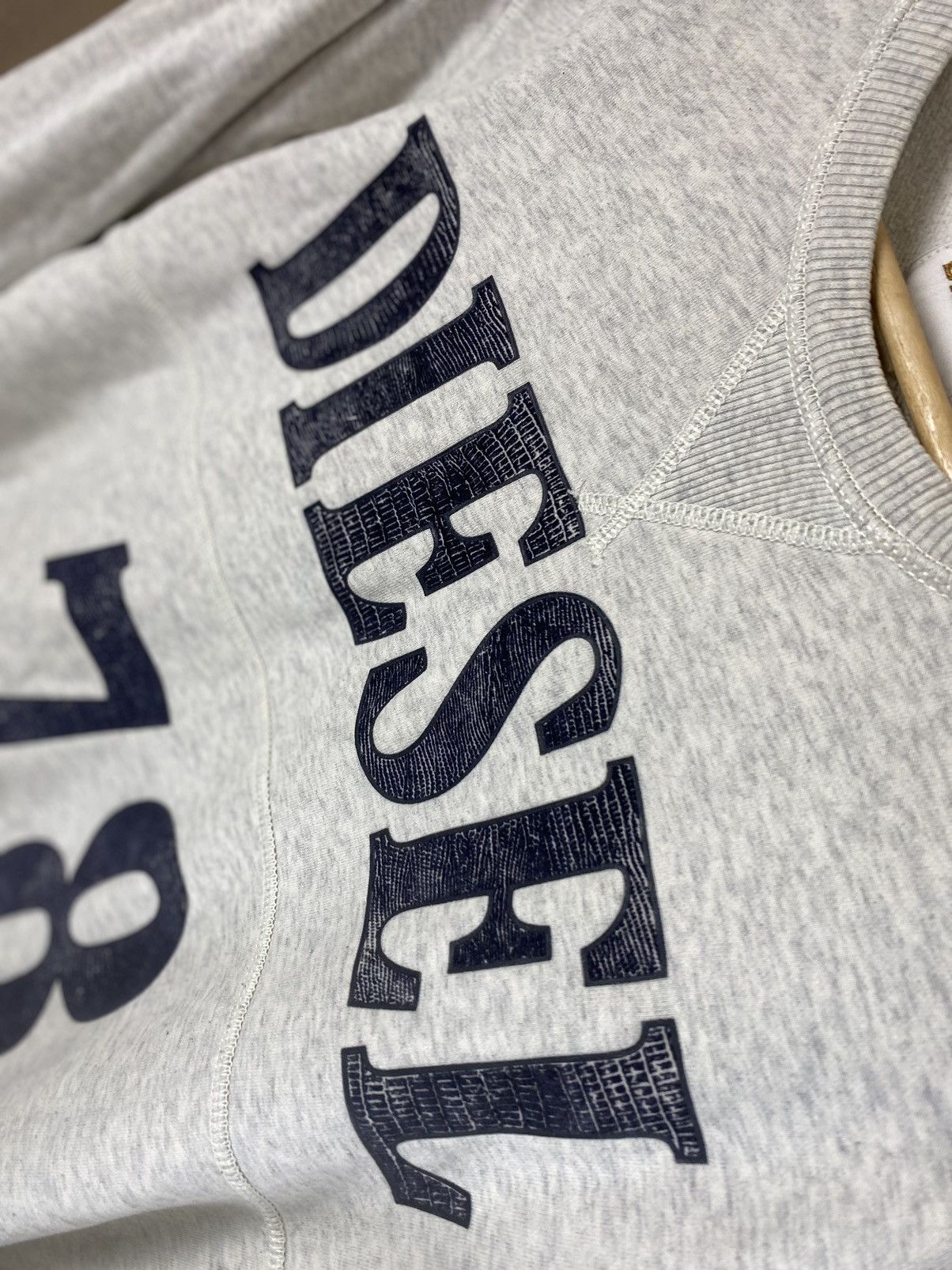 Diesel DIESEL Vintage-Look 78 Logo Grey Sweats Size US M / EU 48-50 / 2 - 5 Thumbnail