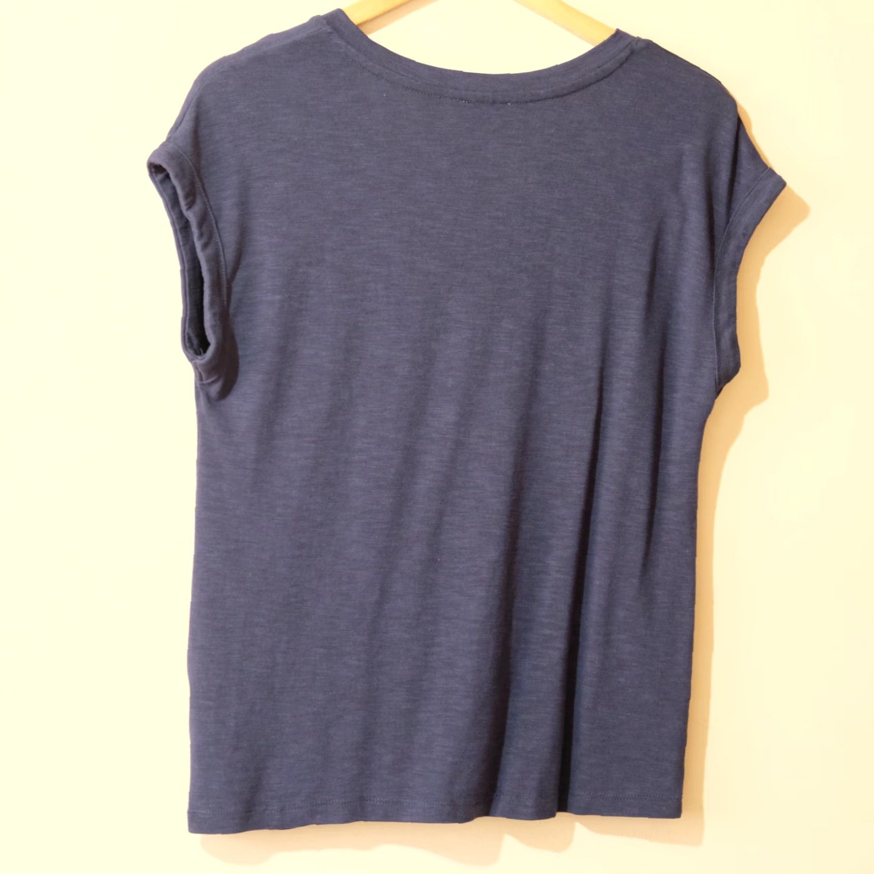 Jessica Simpson Jessica Simpson Knit Top Shirt Navy Women's S V-Neck Dolman Short Sleeve Knit Top Size S / US 4 / IT 40 - 4 Thumbnail