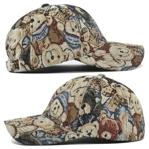 Other Baseball cap cute bear sun hat dog bear print hip-hop style Size ONE SIZE - 2 Thumbnail