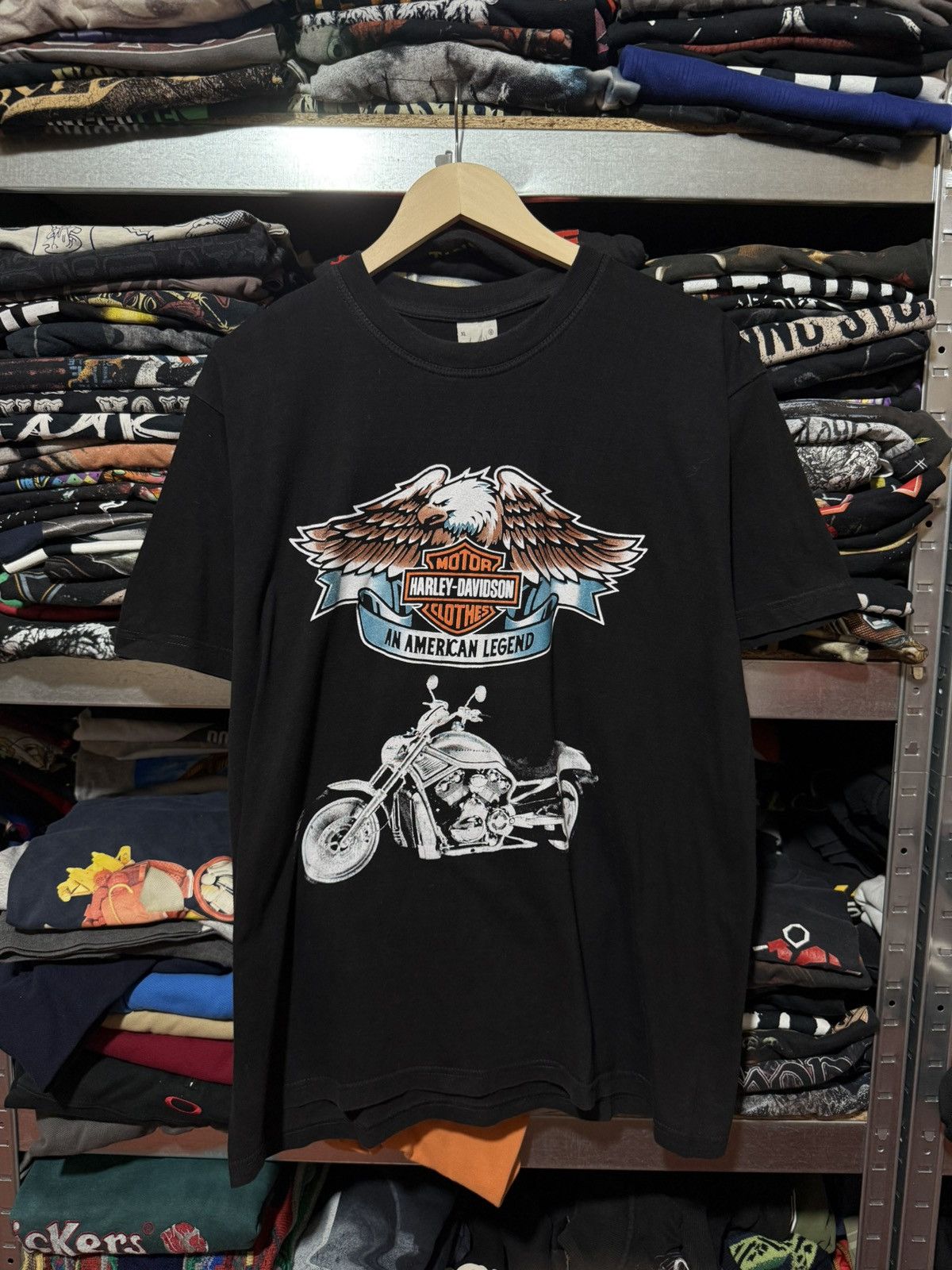 Harley Davidson Vintage 1990s Harley Davidson Am American Legend T-Shirt Y2K Size US XL / EU 56 / 4 - 1 Thumbnail