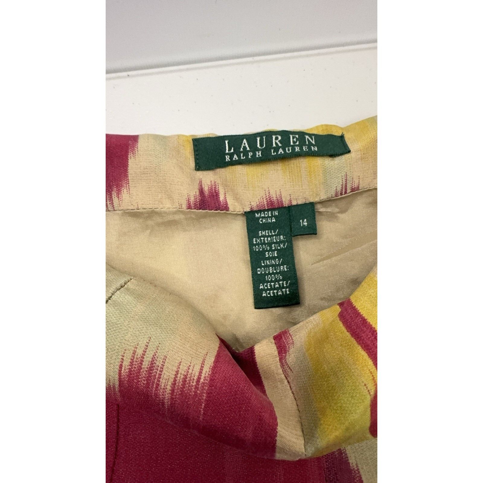 Ralph Lauren RalphLaurenWomensSkirt Watercolor MaroonPocketSkirt Size 14 Size 36" / US 14 / IT 50 - 8 Thumbnail