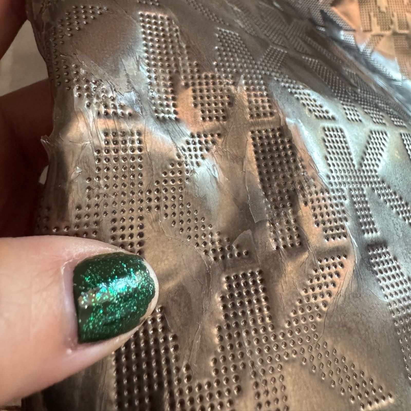 Michael Kors MICHAEL KORS 🩶 Monogrammed Metallic Tote with Silver Chains Size ONE SIZE - 14 Thumbnail