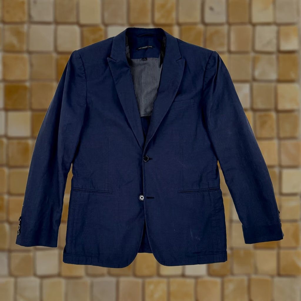 John Varvatos John Varvatos Jacket Blazer Mens 40 Cotton Sport Coat Navy Blue Lightweight Size 40R - 1 Thumbnail